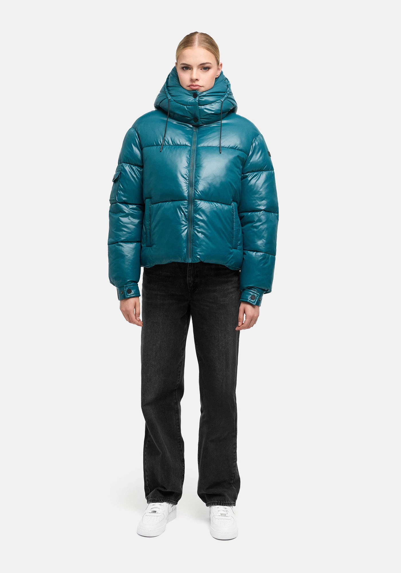 Marikoo Winterjacke »Glimini« mit Kapuze Winterjacke mit Kapuze, modische Steppung, warm gefüttert