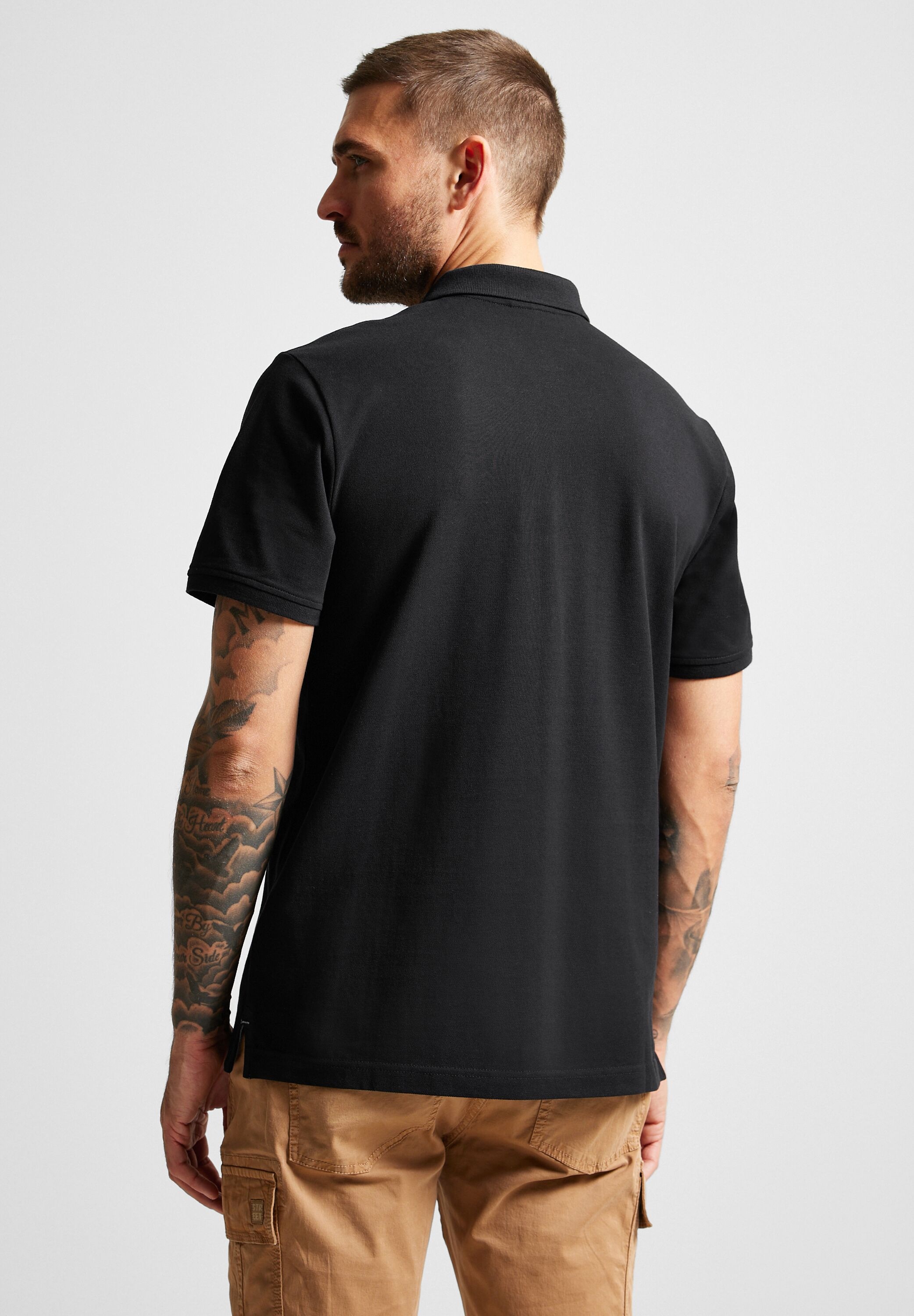 STREET ONE MEN Poloshirt, in Unifarbe günstig online kaufen