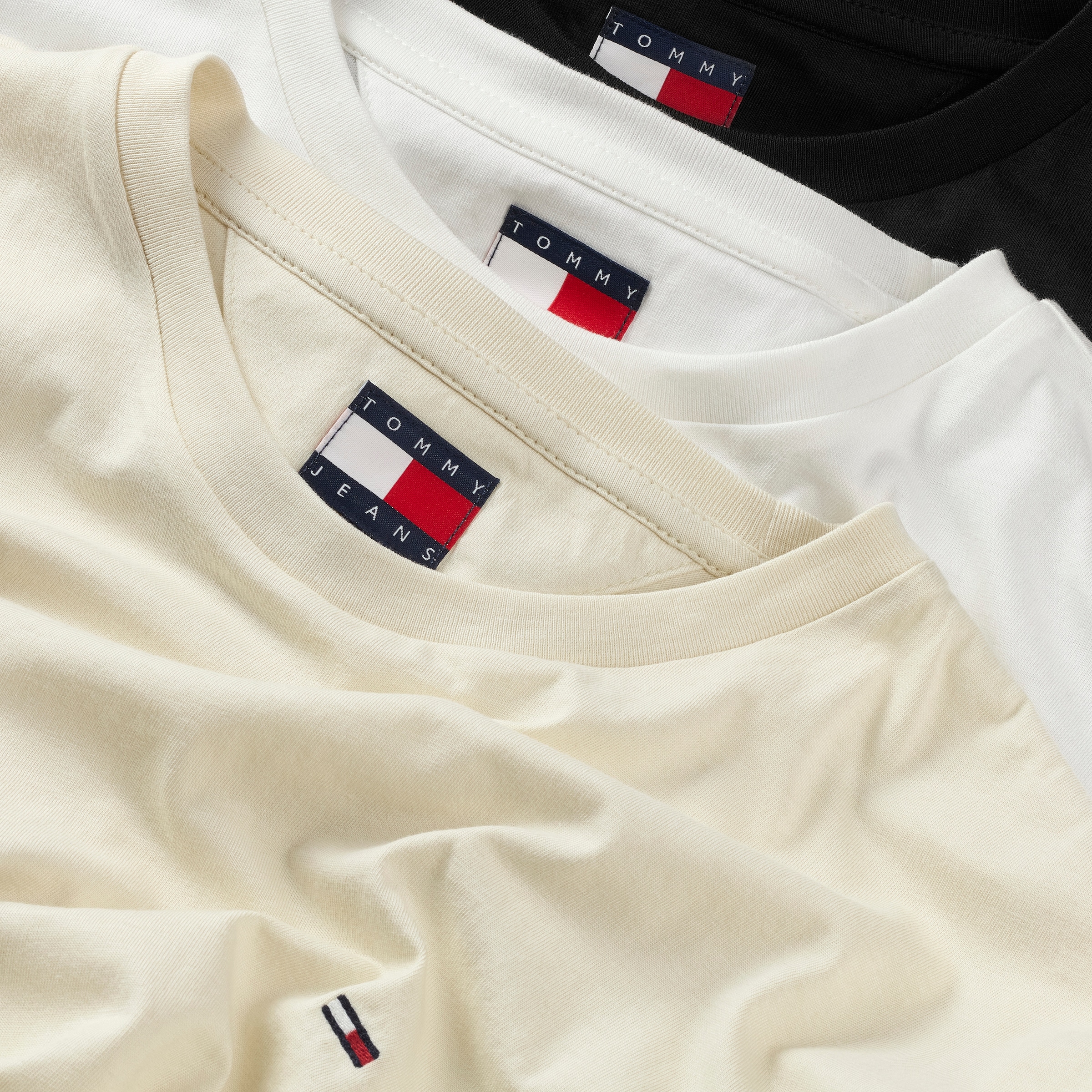 Tommy Jeans T-Shirt »TJM XSLIM 3 PACK TEE«, Mit Rundhalsausschnitt