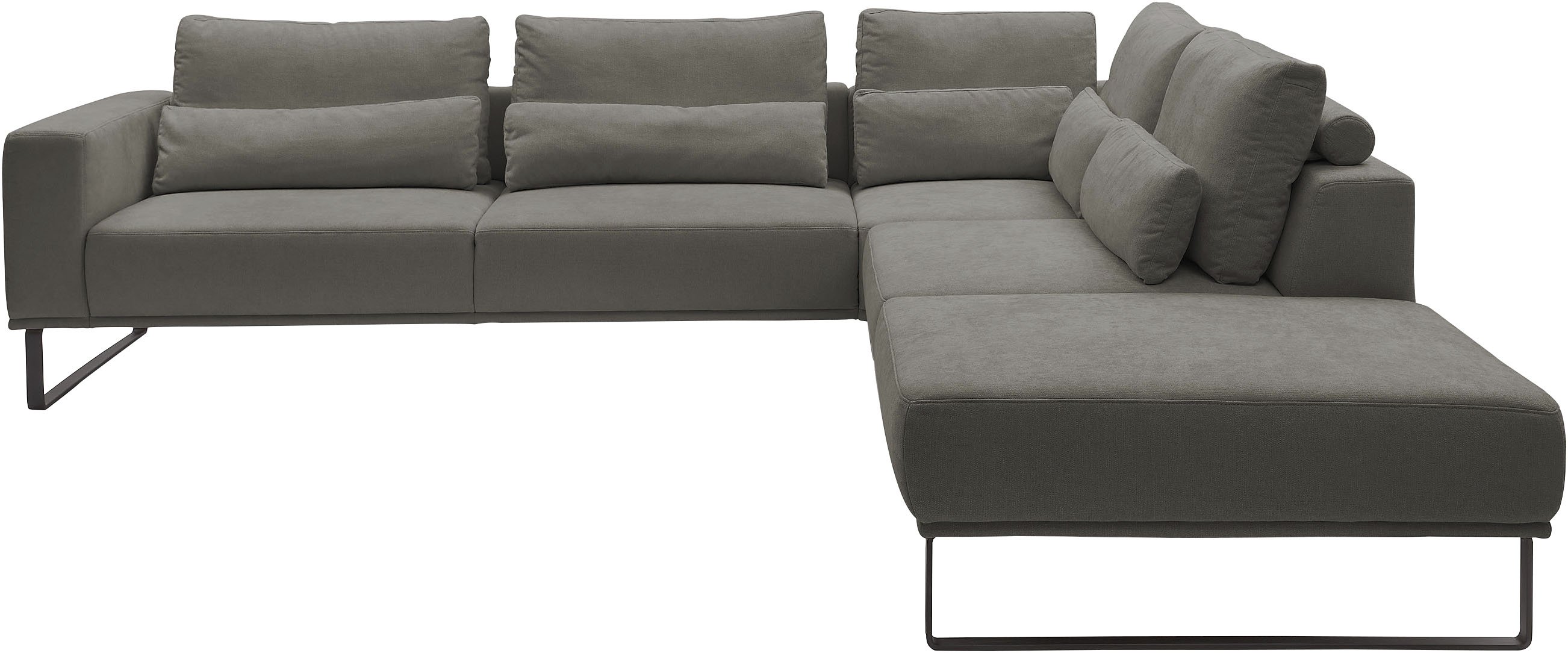 Musterring "JustB PM100 Federkern & Kaltschaum, bequem, Breite 308cm, L-Form" mit Sitztiefenverstellung und Kissen, mit Metallkufe, Maße 290x308 cm