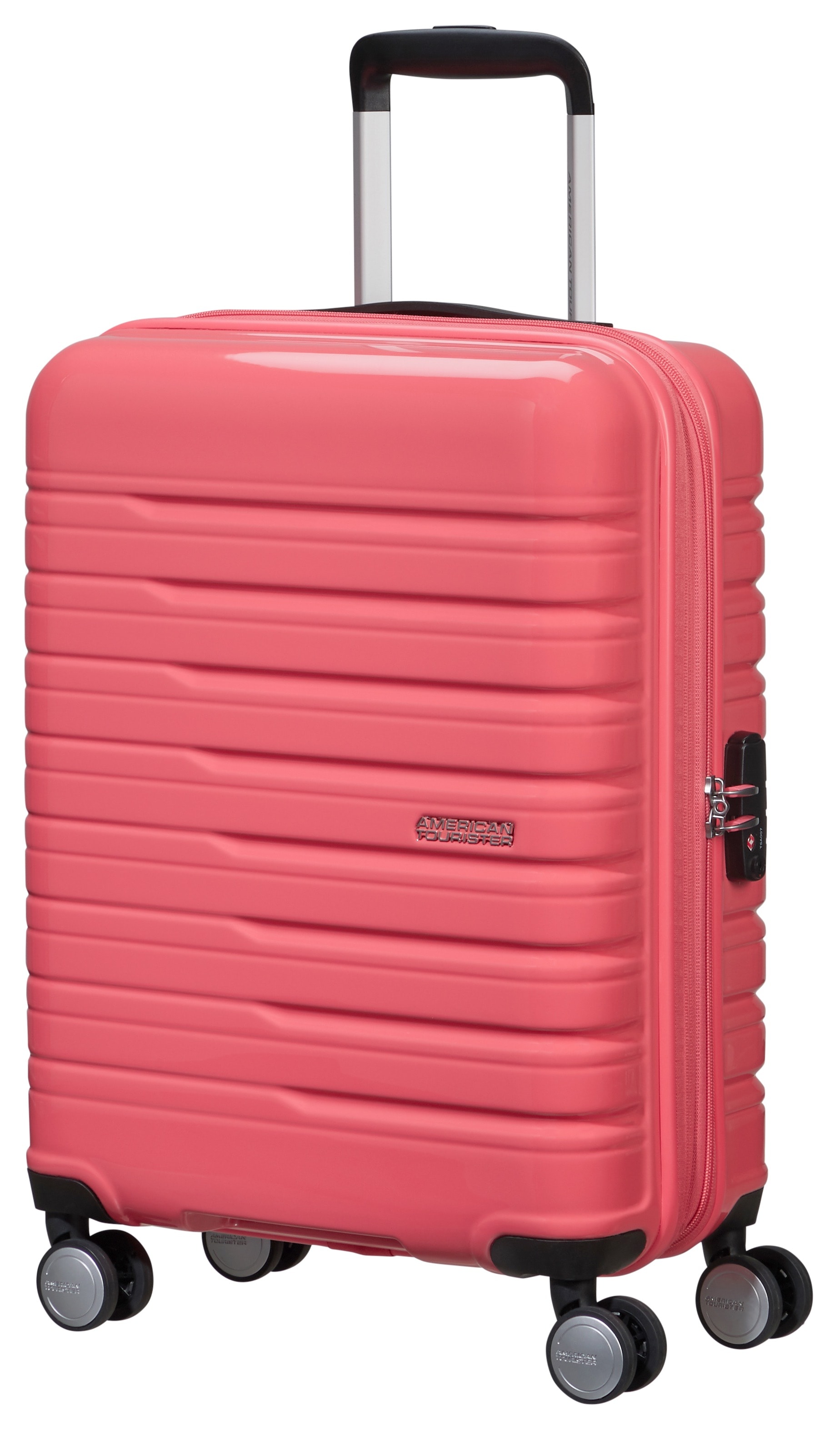 American Tourister® Handgepäck-Trolley »FLASHLINE POP Suitcase 55«, 4 St. Rollen, Handgepäck-Koffer Reisegepäck Koffer TSA-Zahlenschloss