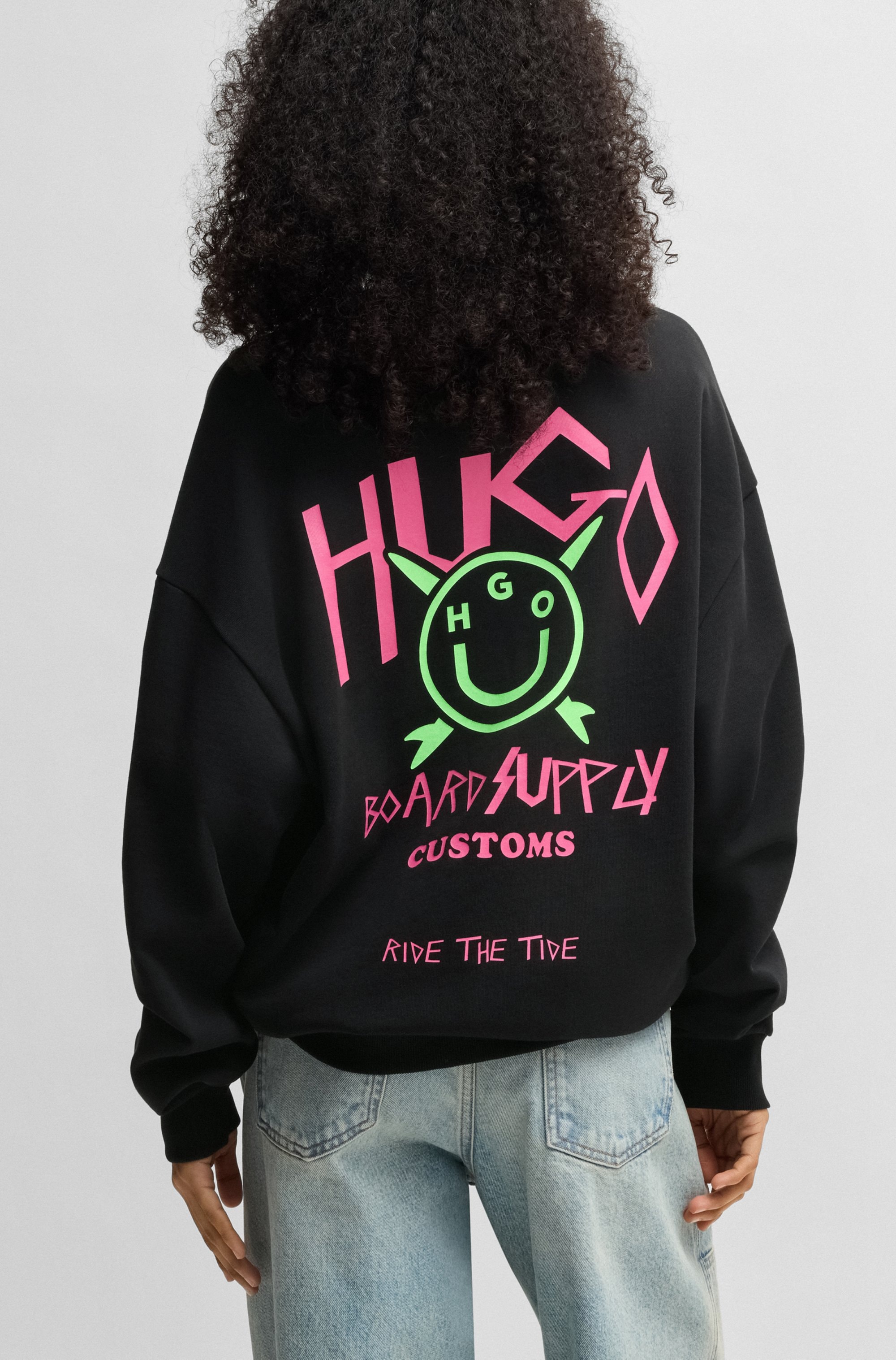 HUGO Blue Sweatshirt »Nigotil«, Unisex, mit großem Rückendruck