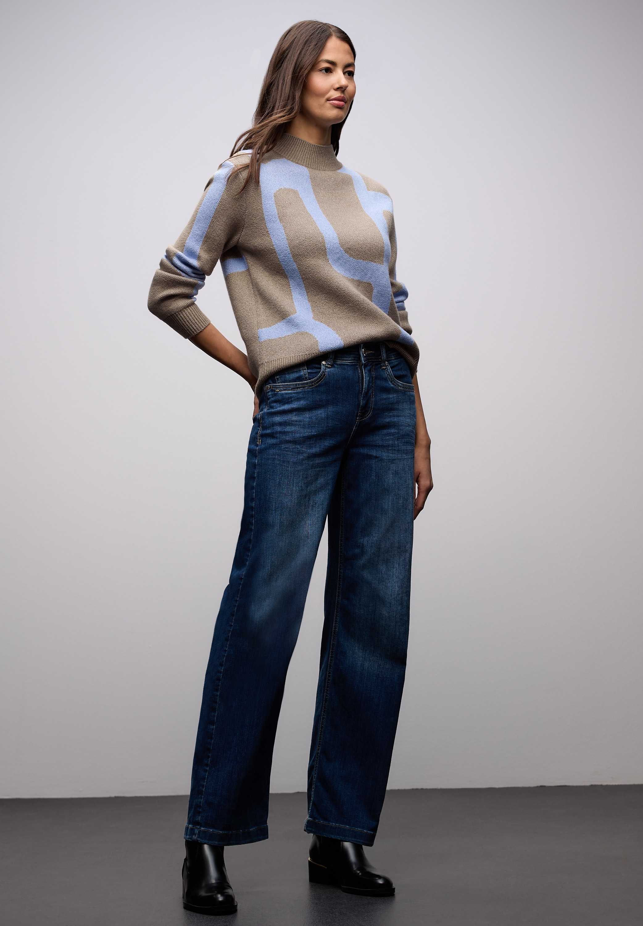 STREET ONE Strickpullover mit grafischem Muster