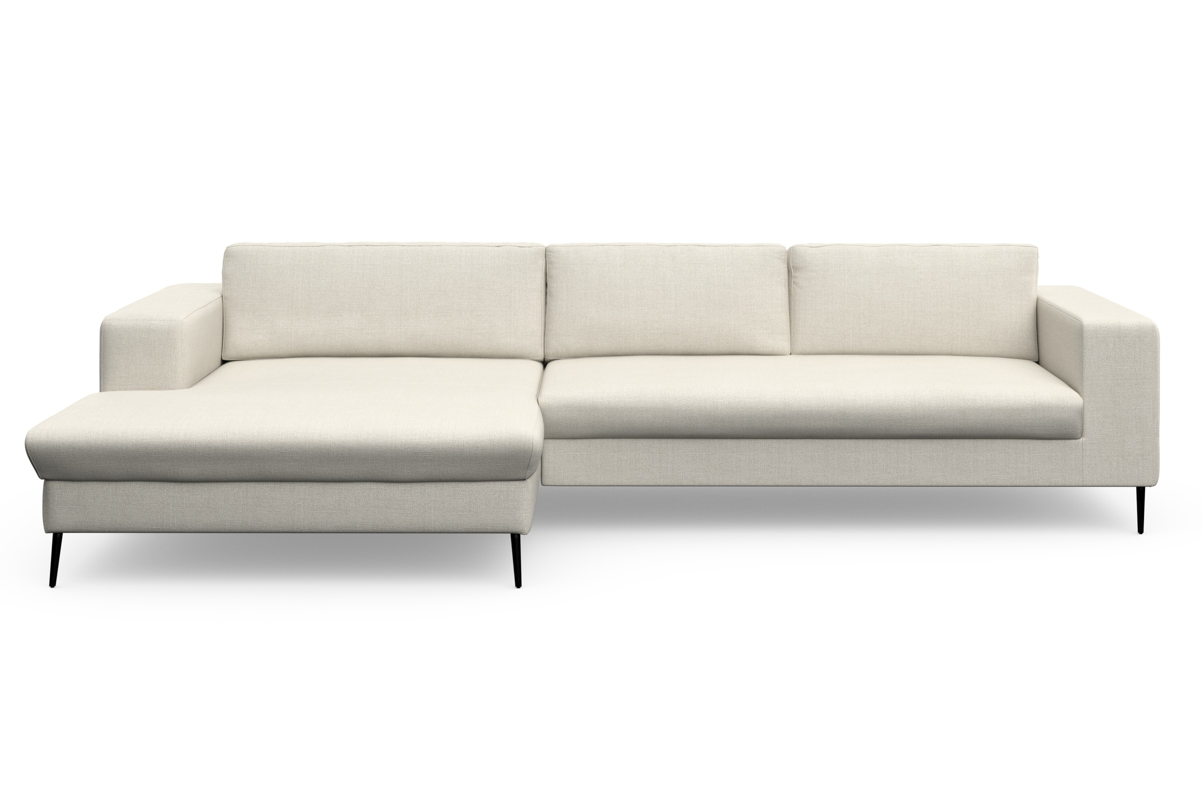 DOMO collection Ecksofa »Modica, zeitlos und elegant, L-Form«, moderne Optik mit extrabreiter Recamiere, auch in Cord