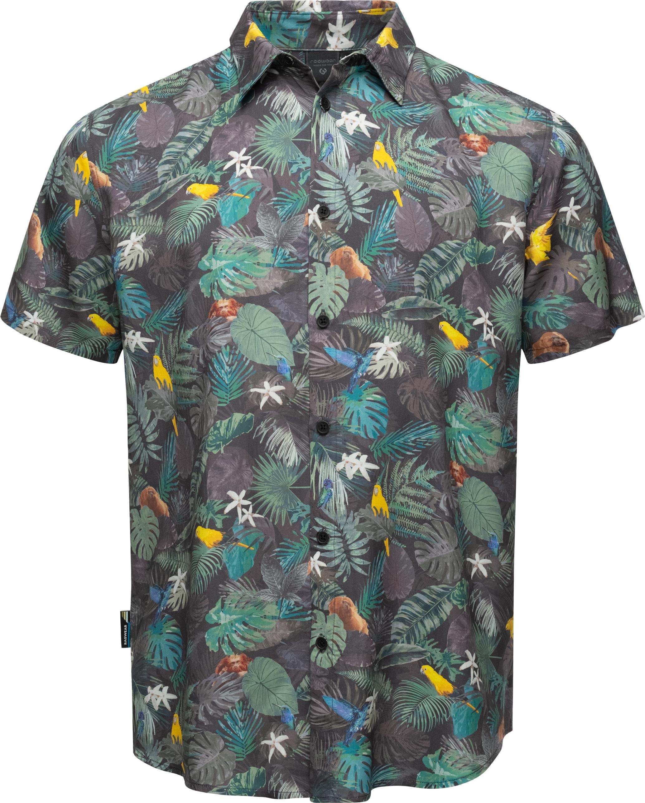 Ragwear Hawaiihemd »Omerro«, Sommerliches Herren Hemd mit hawaiianischem Print