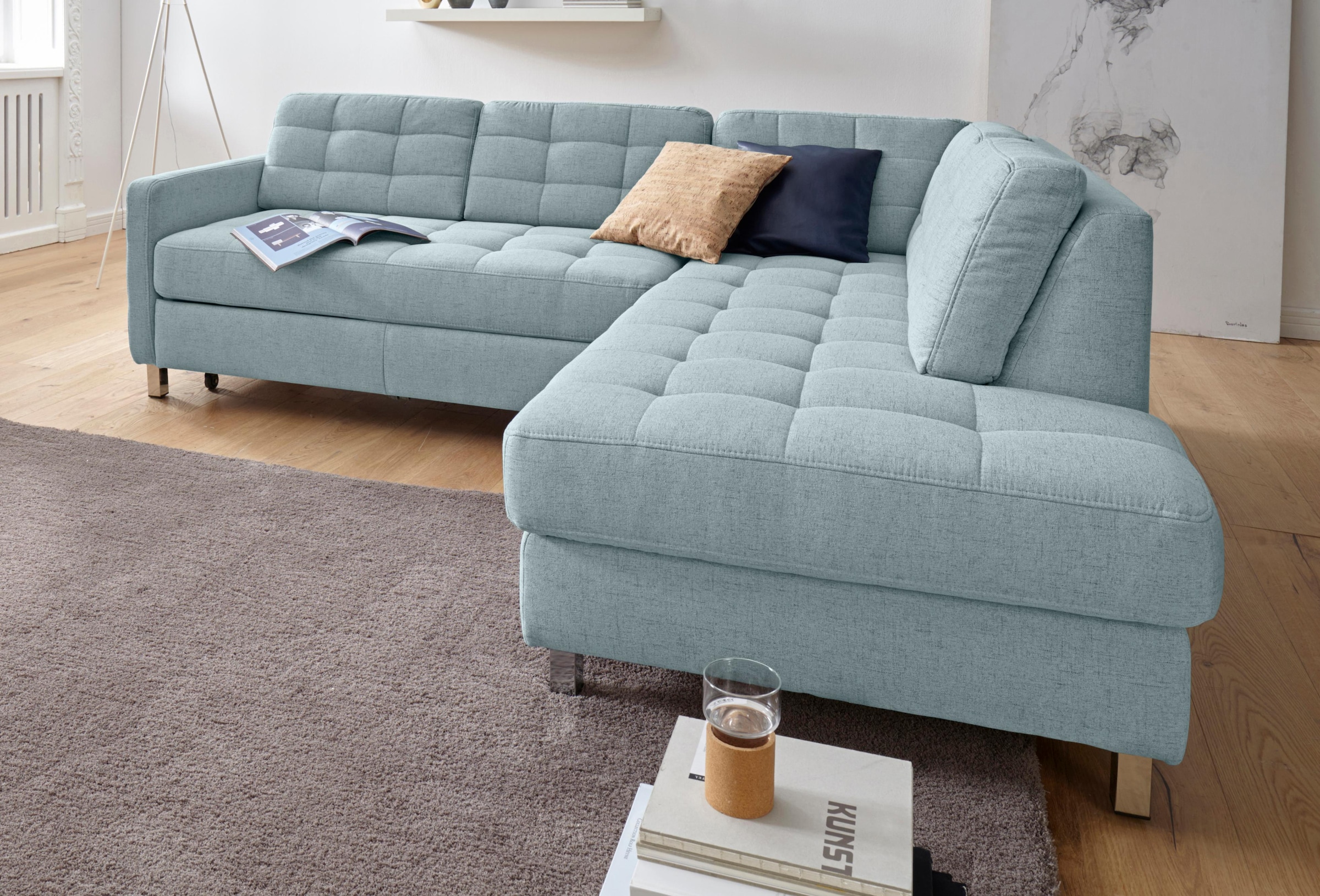 sit&more Ecksofa "Picasso L-Form" wahlweise mit Schlaffunktion und Bettkasten