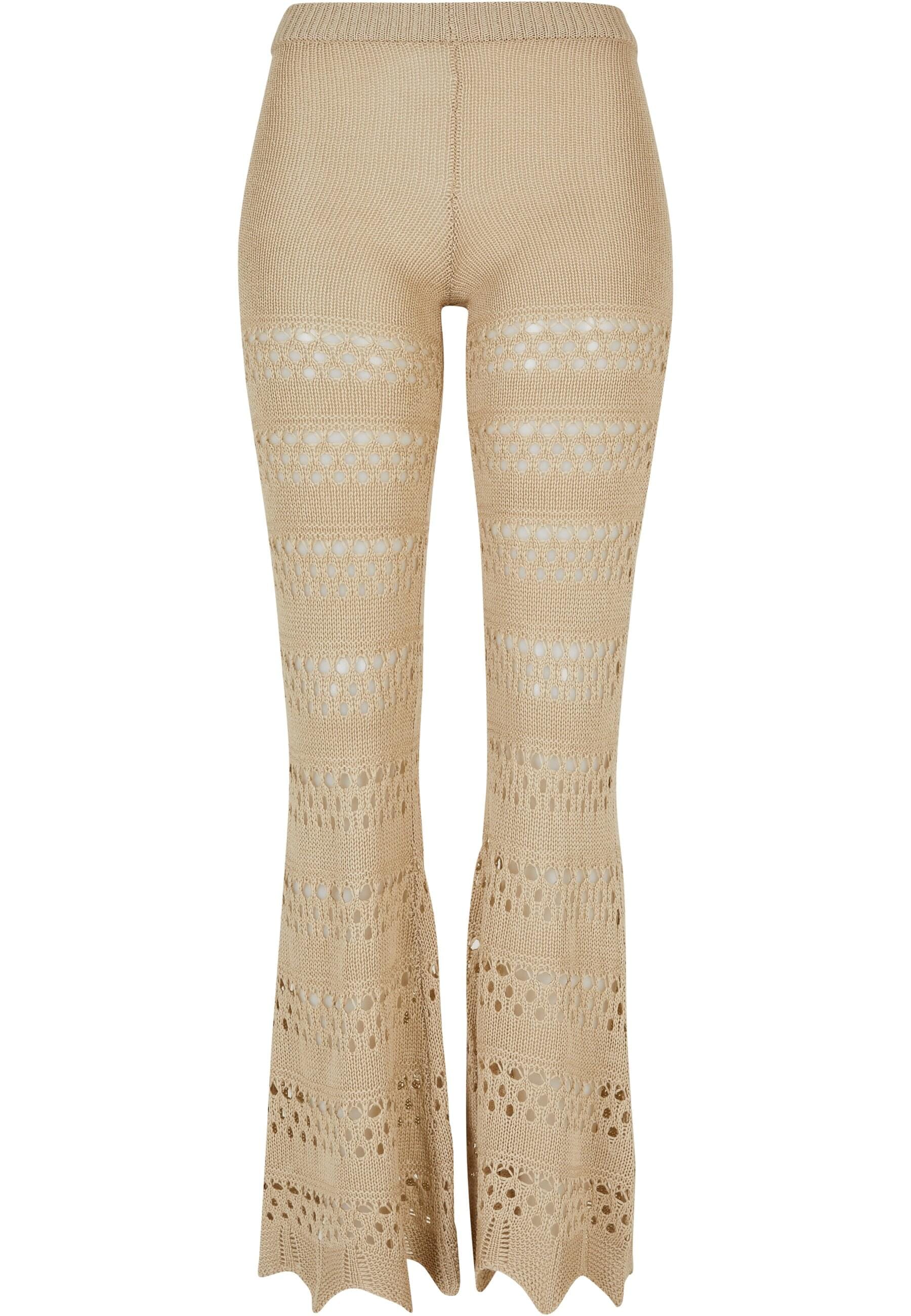 URBAN CLASSICS Leggings "Urban Classics Damen Ladies Flared Crochet Knit Le günstig online kaufen