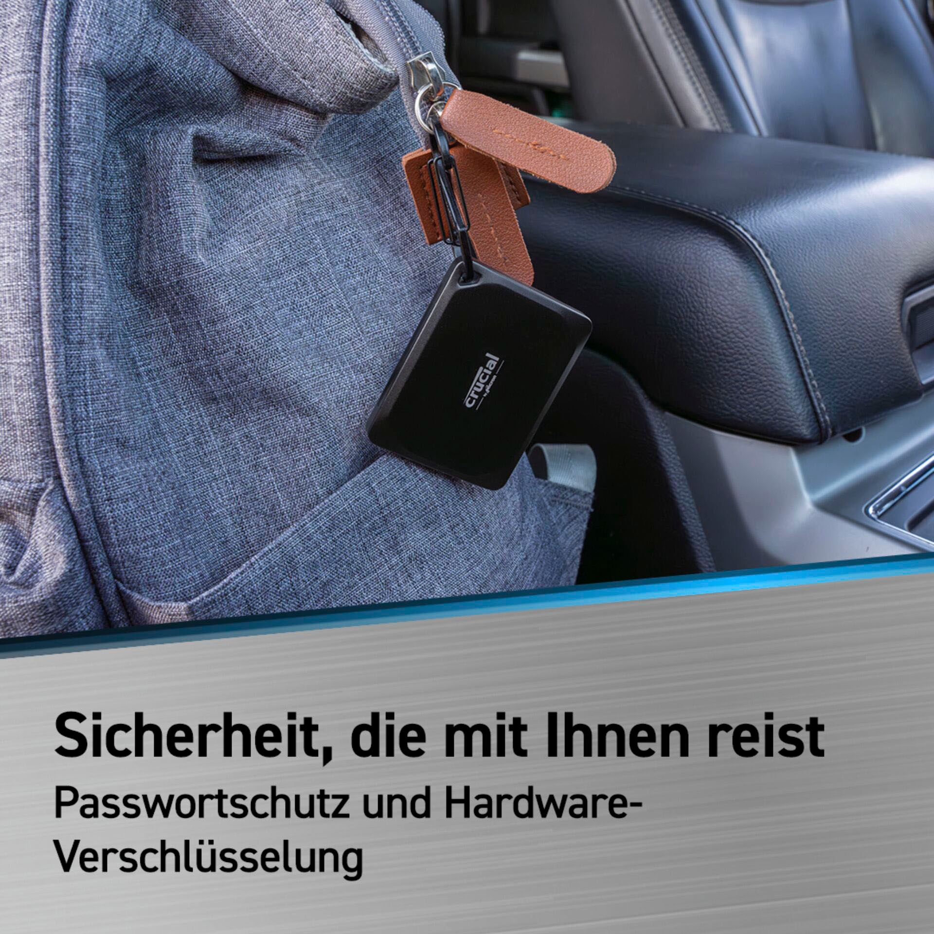 Crucial externe SSD »X10 Pro 1TB« 1 TB Anschluss USB Typ-A,3.2 Gen 2 (3.1 Gen 2) | USB Typ-C,3.2 Gen 2 (3.1 Gen 2)