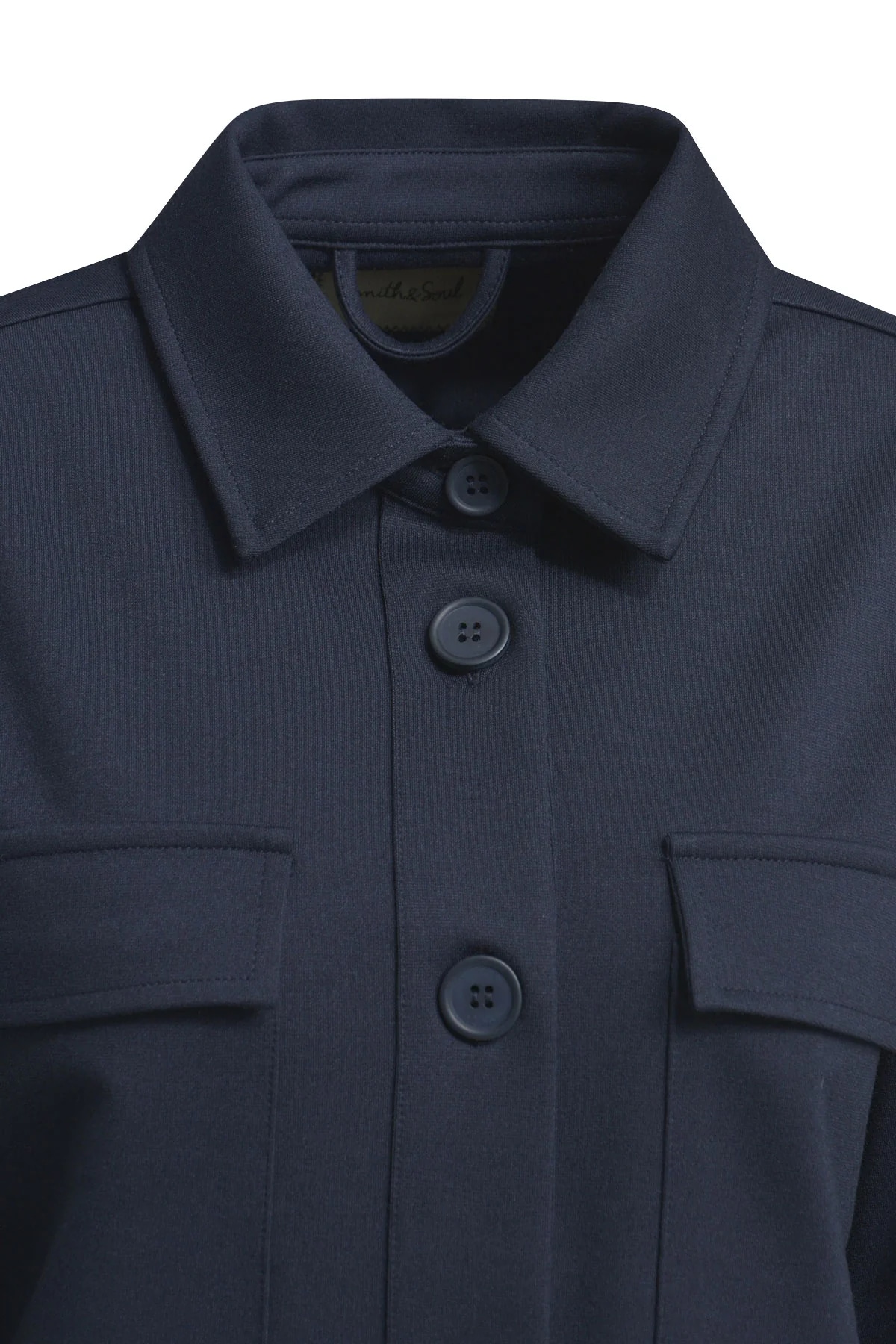 Smith & Soul Hemdjacke mit aufgesetzten Taschen, Jersey