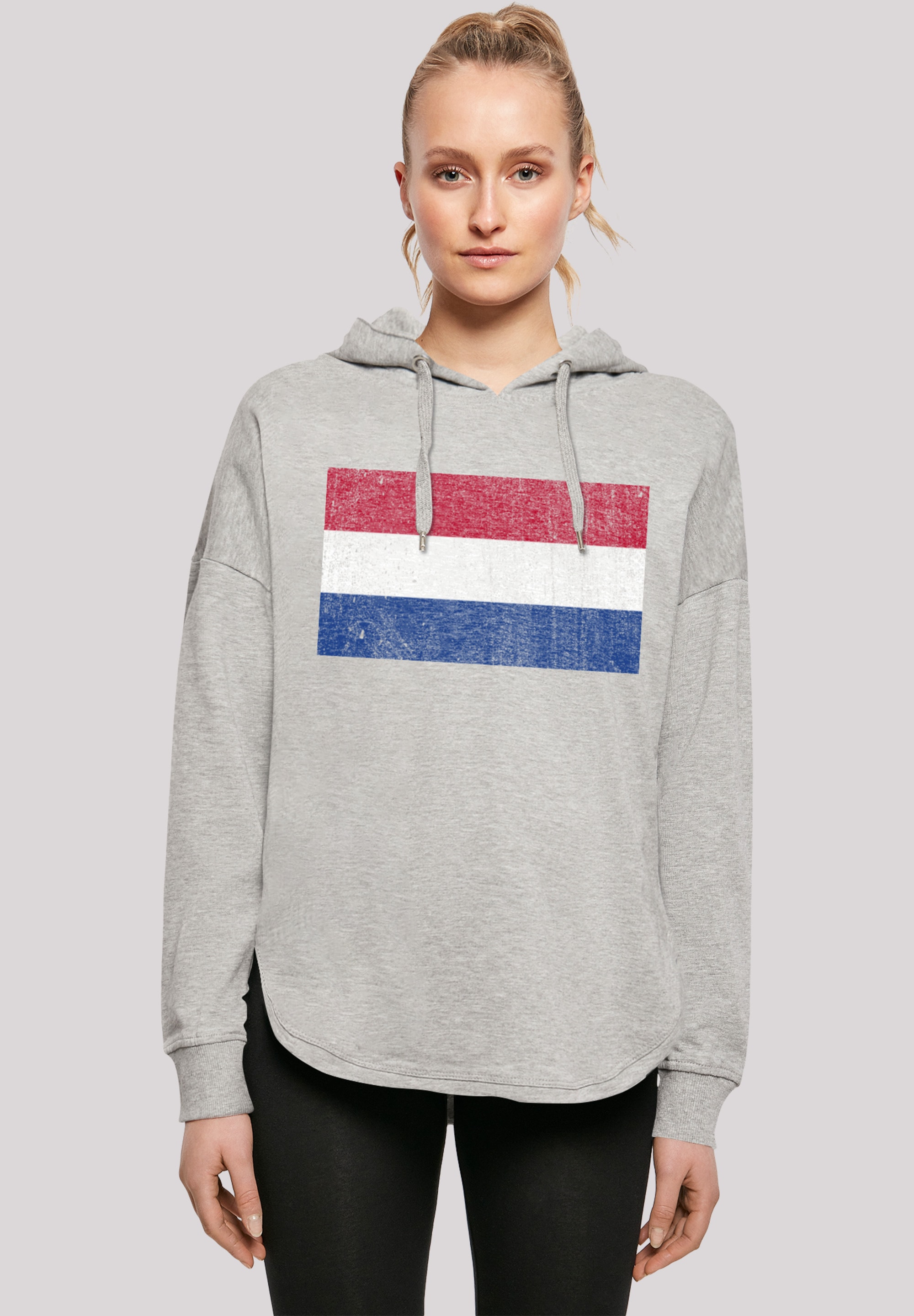 F4NT4STIC Kapuzenpullover "Niederlande Flagge distressed", Print