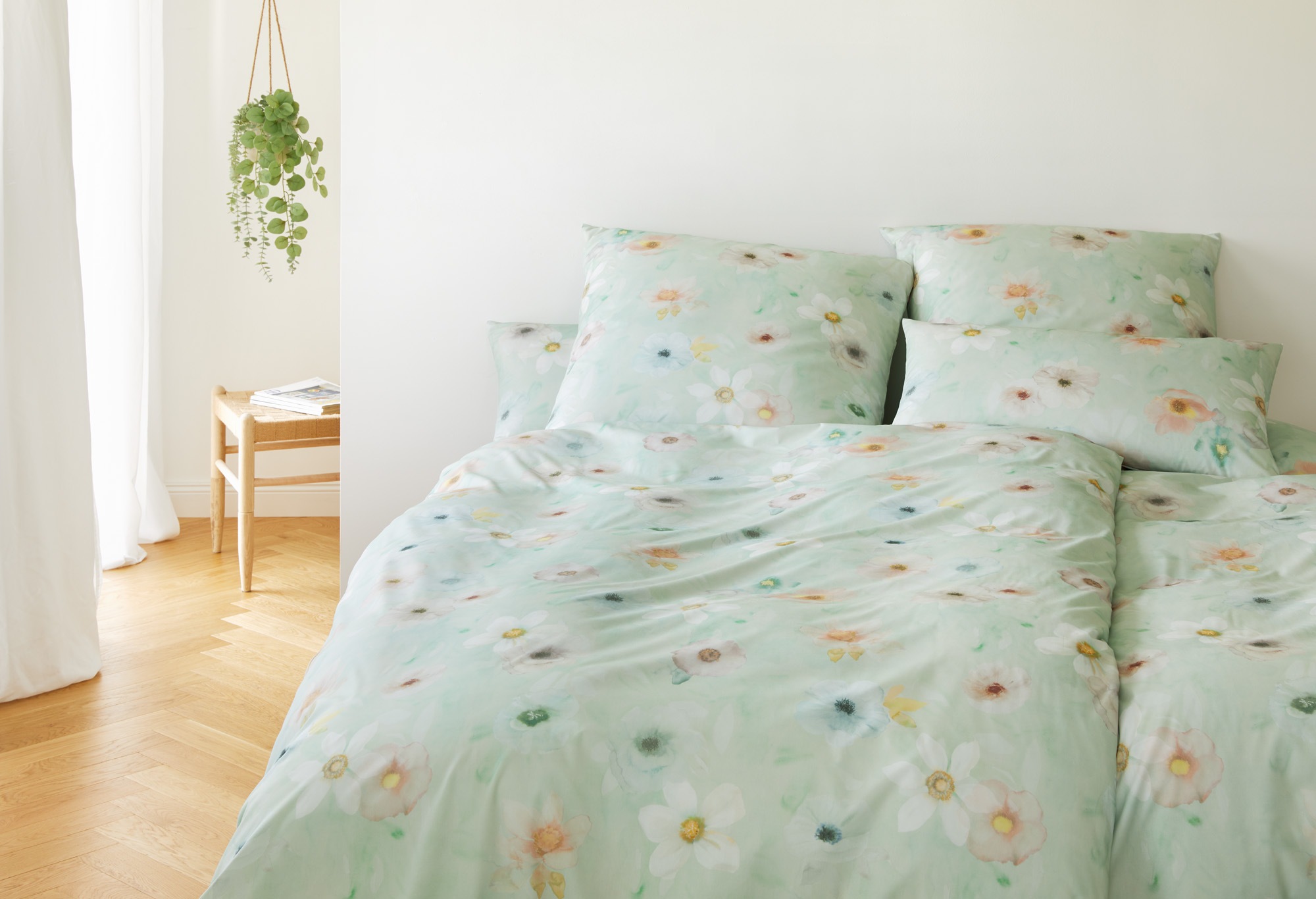 Elegante Bettwäsche "Pastel" 2 Stk. tlg. angenehmes Hautgefühl günstig online kaufen