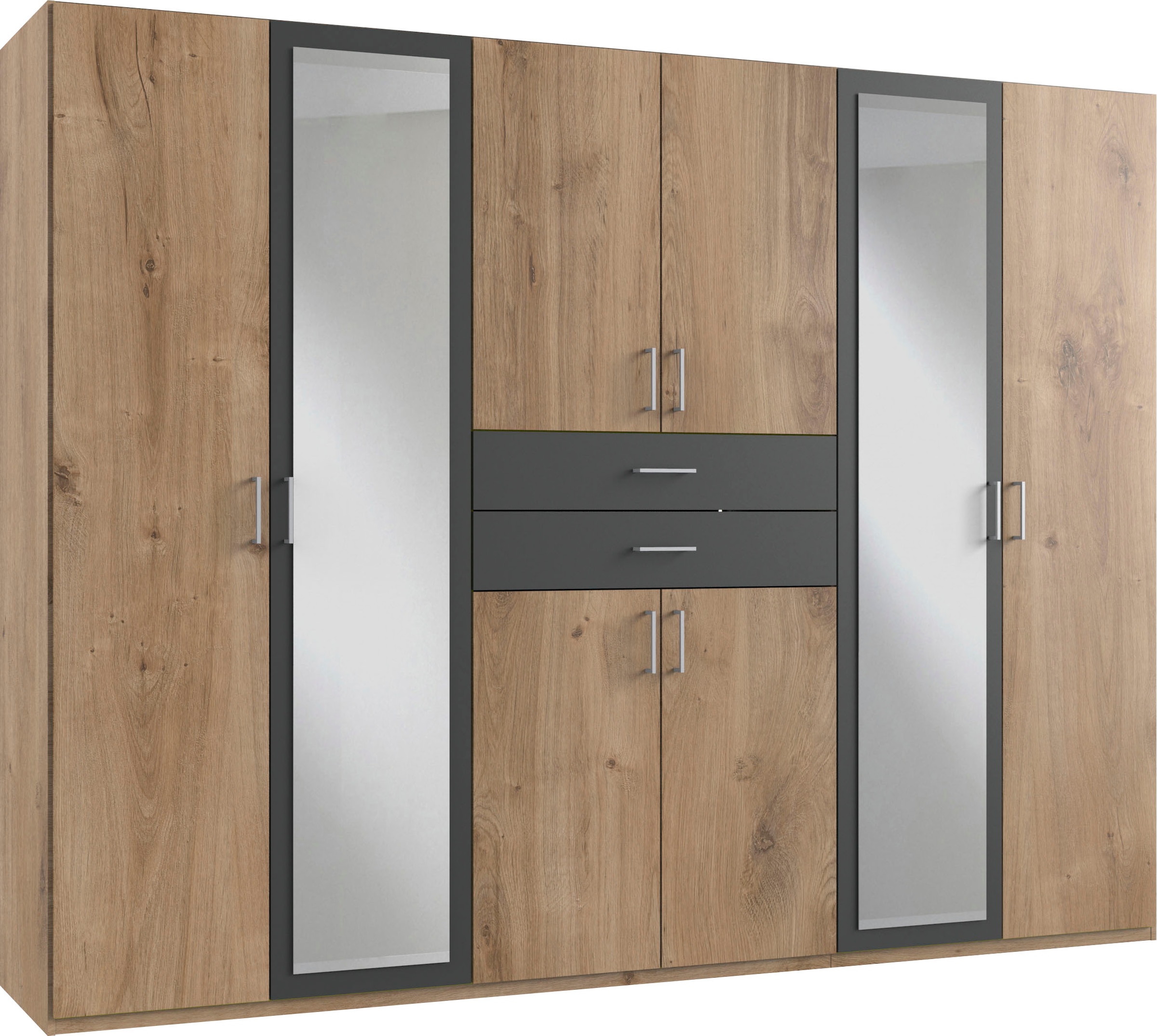 Wimex Kleiderschrank "Diver Drehtürenschrank mit Spiegel, in der Breite 270cm" Bestseller Schlafzimmerschrank wahlweise 3 Innenausstattungen