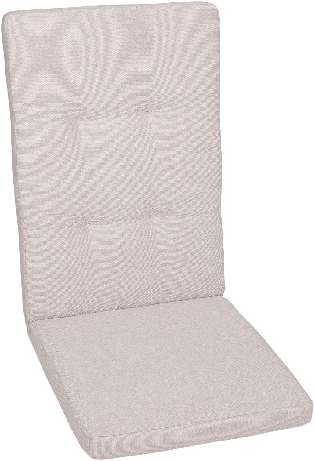 GO-DE Hochlehnerauflage Uni Bouclé natur - Maße BxLxH ca.: 50 cm x 120 cm x 7 cm