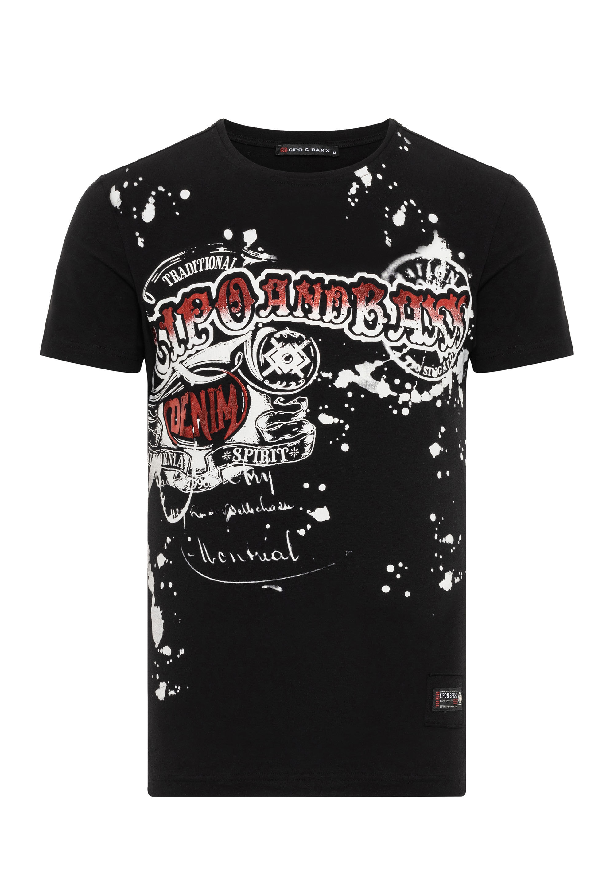 Cipo & Baxx T-Shirt »T-Shirt«, mit Rundhalsausschnitt