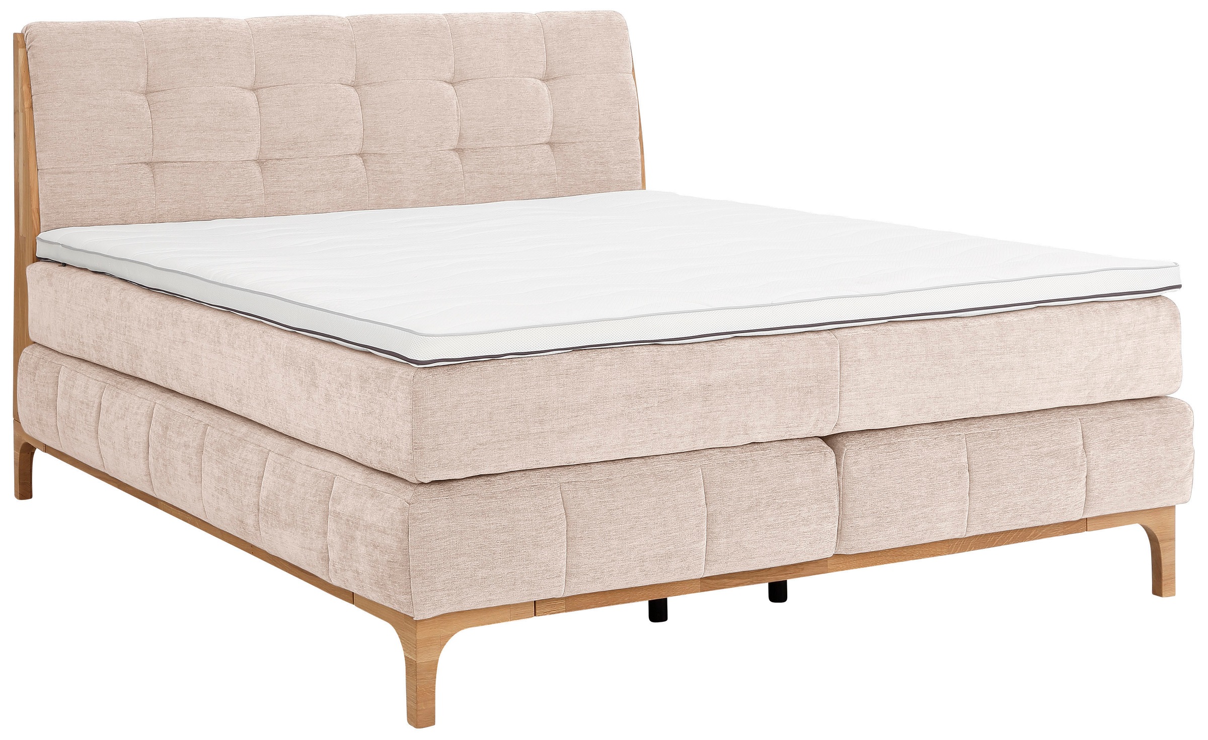 OTTO products Boxspringbett »Jelle«, (5 St.), zertifizierte, recycelte Bezugsstoffe, verschiedene Ausführungen