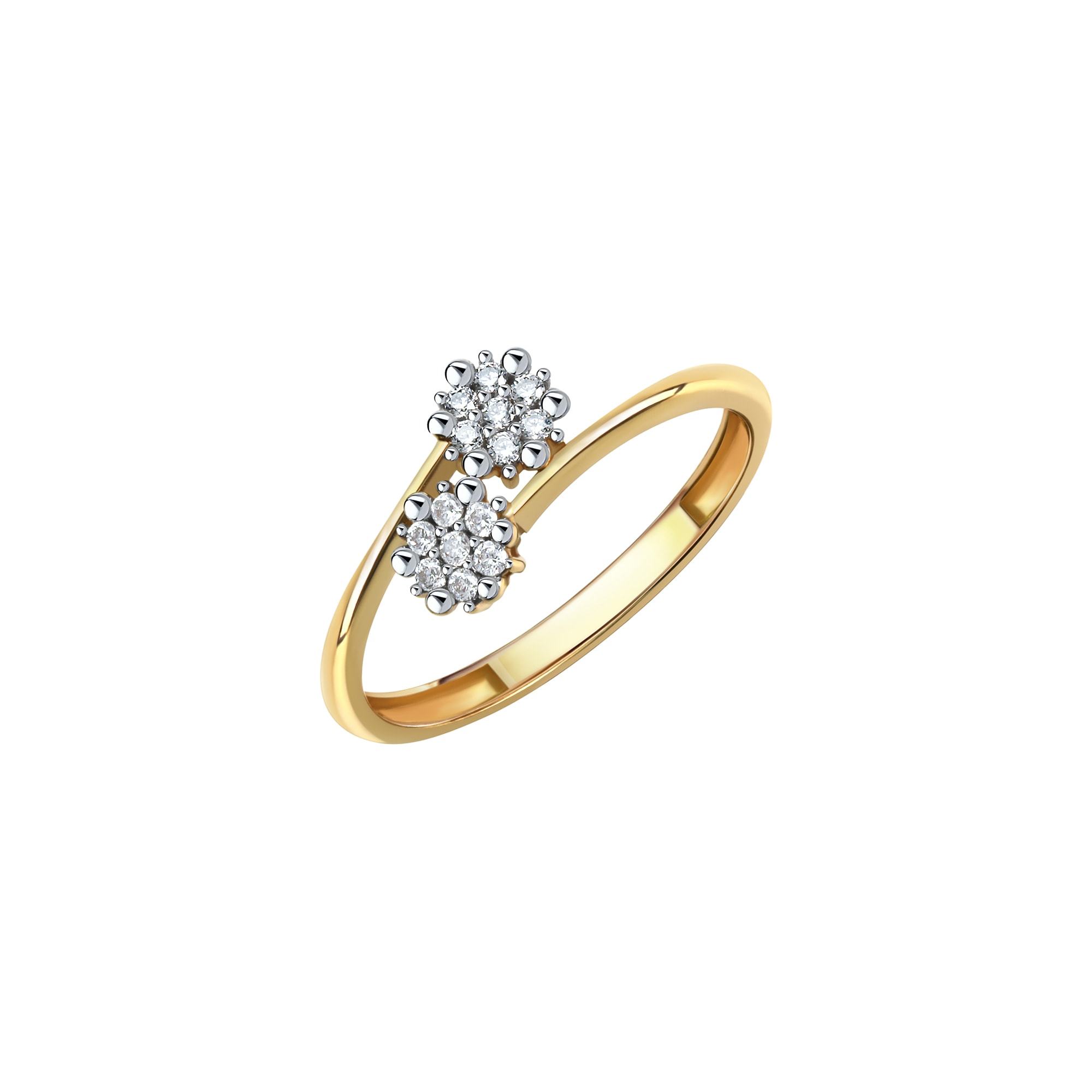 Fingerring »Gold 375 mit 14x Zirkonia weiß«