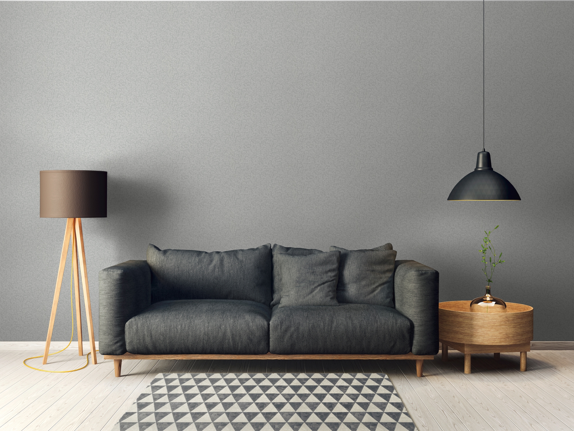 A.S. Création Vliestapete »Landhaustapete Floral«, matt-gemustert-neutral, Natur-Tapete mit Blätterranke Tapeten Wohnzimmer Schlafzimmer Küche