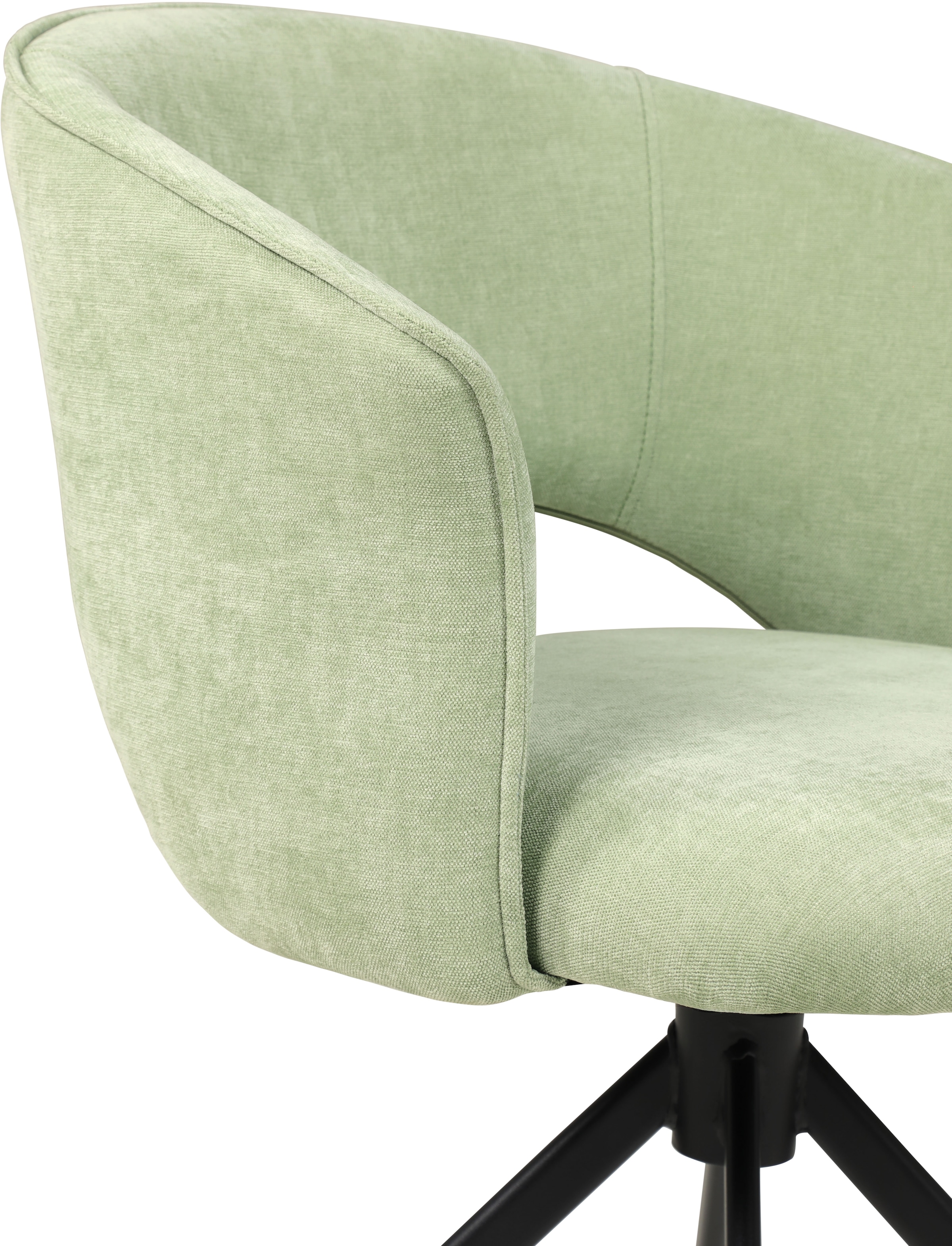 TOM TAILOR HOME Armlehnstuhl »CURVY ARMCHAIR«, (Set), 2 St., Chenille, mit Armlehnen, drehbar, Rückholfunktion, Rückenausschnitt