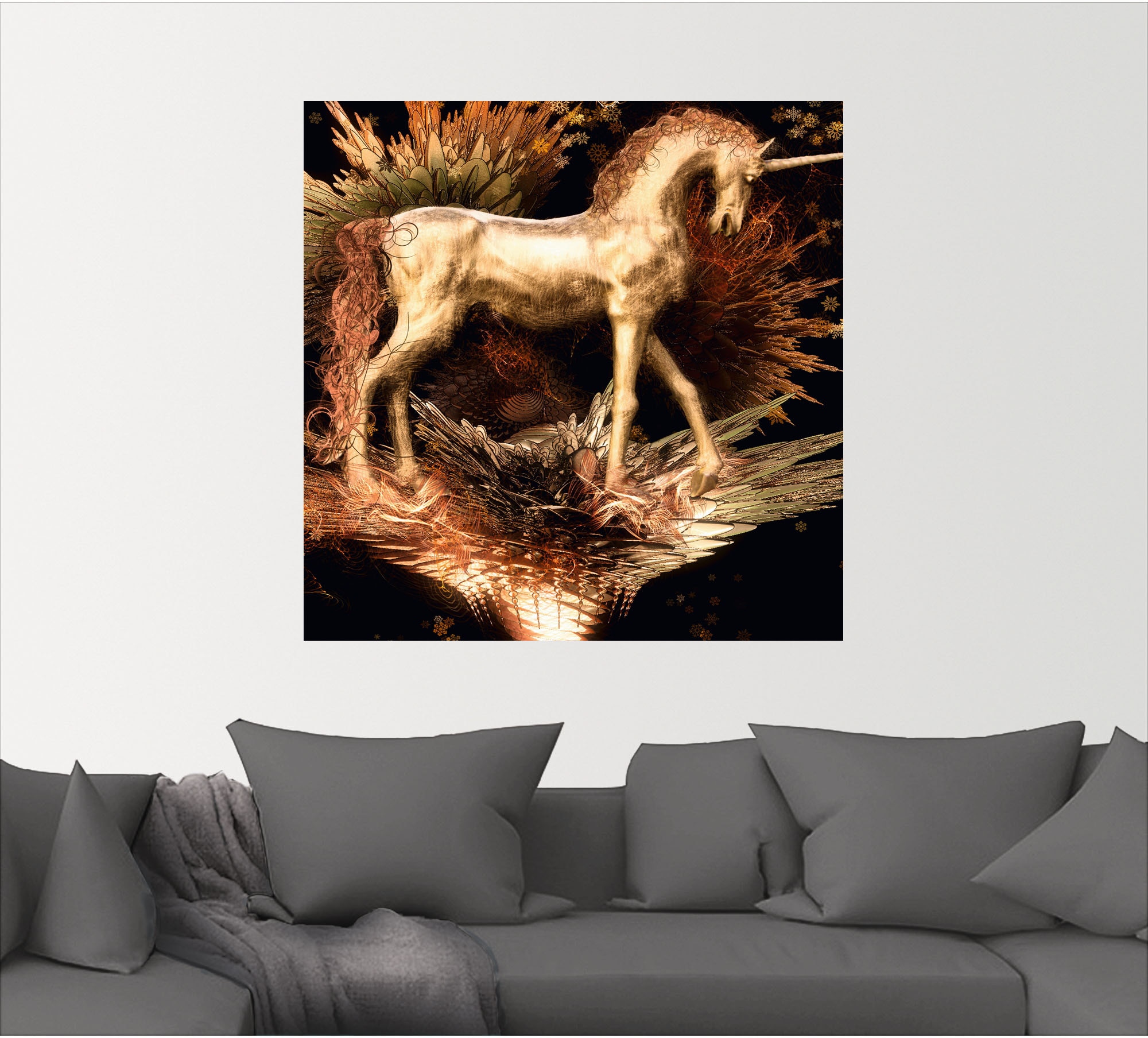Artland Wandbild »Magisches Sternhorn«, Animal Fantasy, (1 St.), als Alubild, Leinwandbild, Wandaufkleber oder Poster in versch. Größen