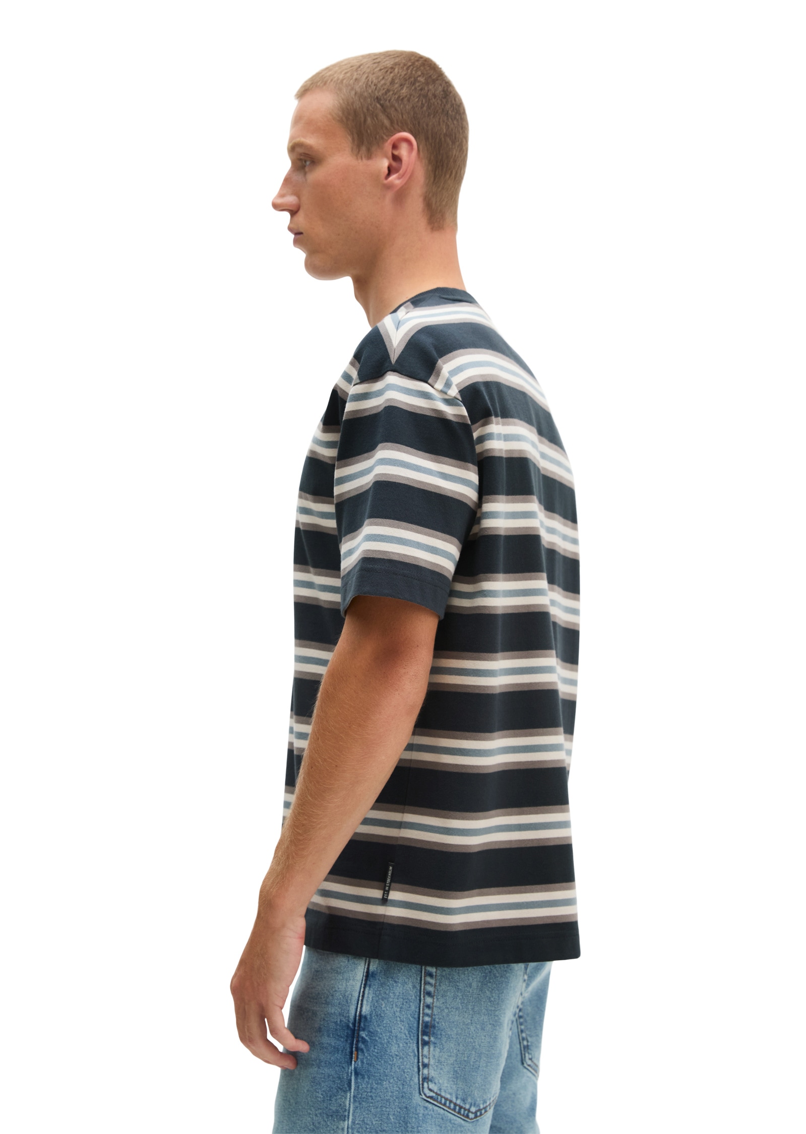 Marc O'Polo T-Shirt »aus garngefärbter Bio-Baumwolle«