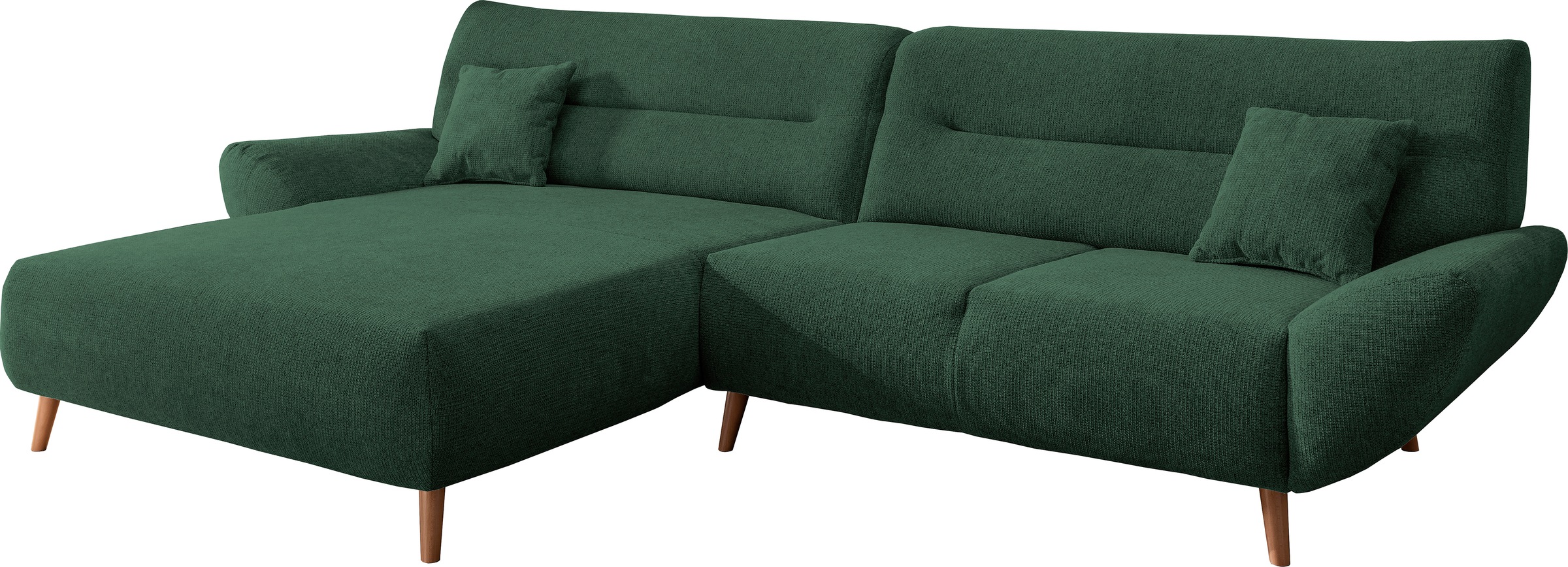 INOSIGN Ecksofa "Drago, elegant und zeitlos, komfortabel, Holzfuß, L-Form", günstig online kaufen