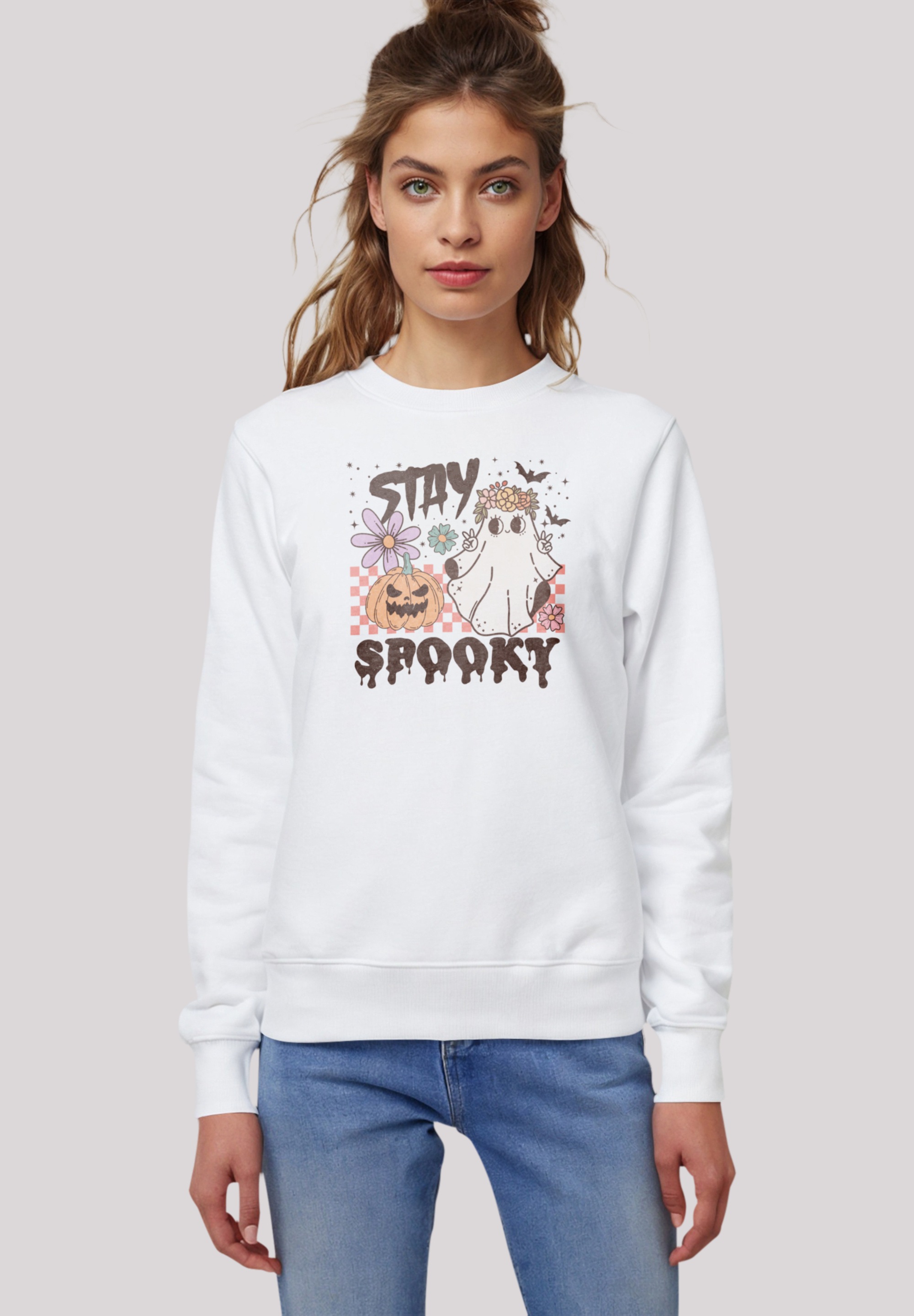 F4NT4STIC Sweatshirt "Retro Halloween Stay Spooky rainbow", Premium Qualitä günstig online kaufen