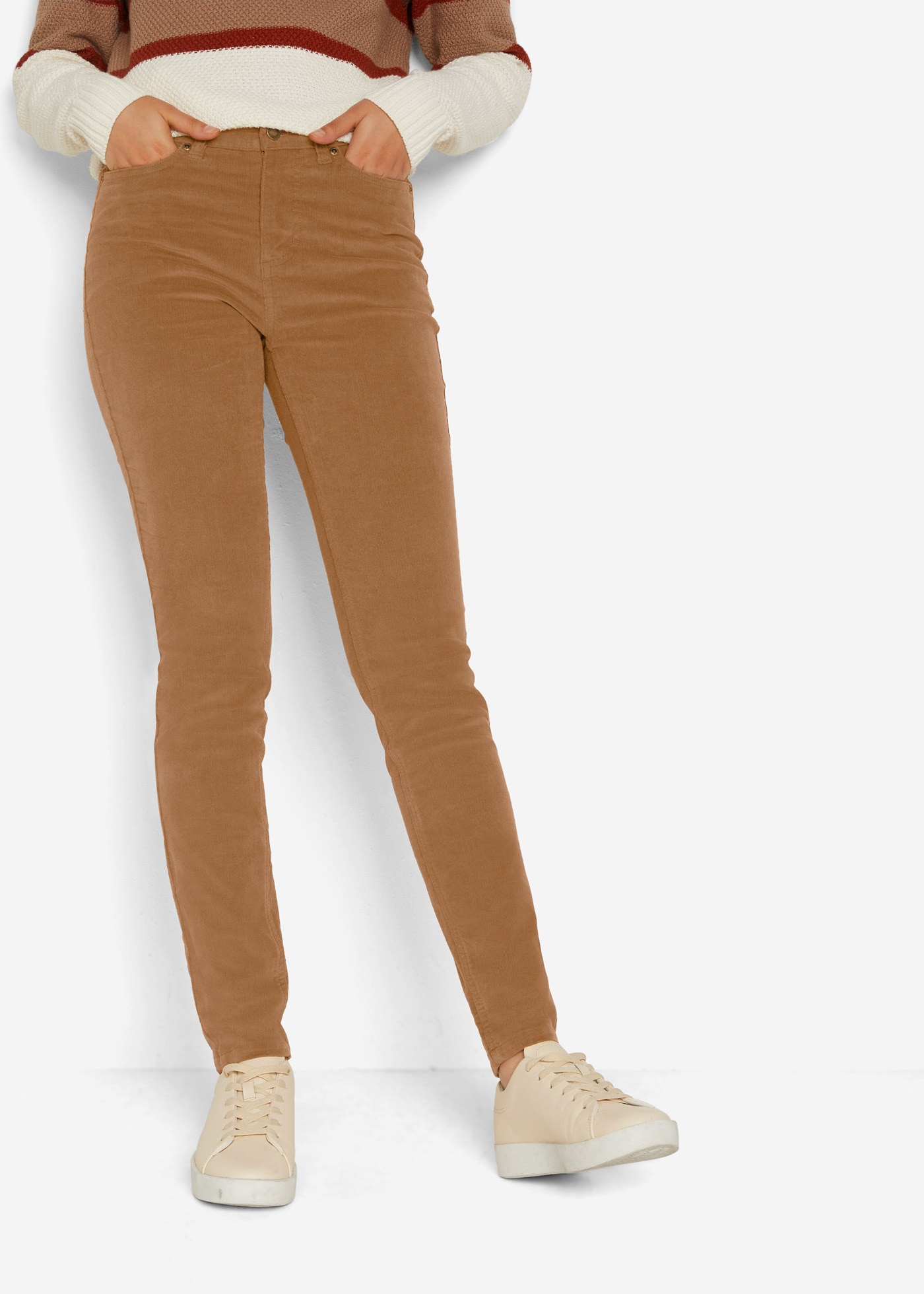 bonprix "Stretch-Cordhose, Skinny" aus Baumwolle und Elasthan, schmale Passform, Skinny Fit