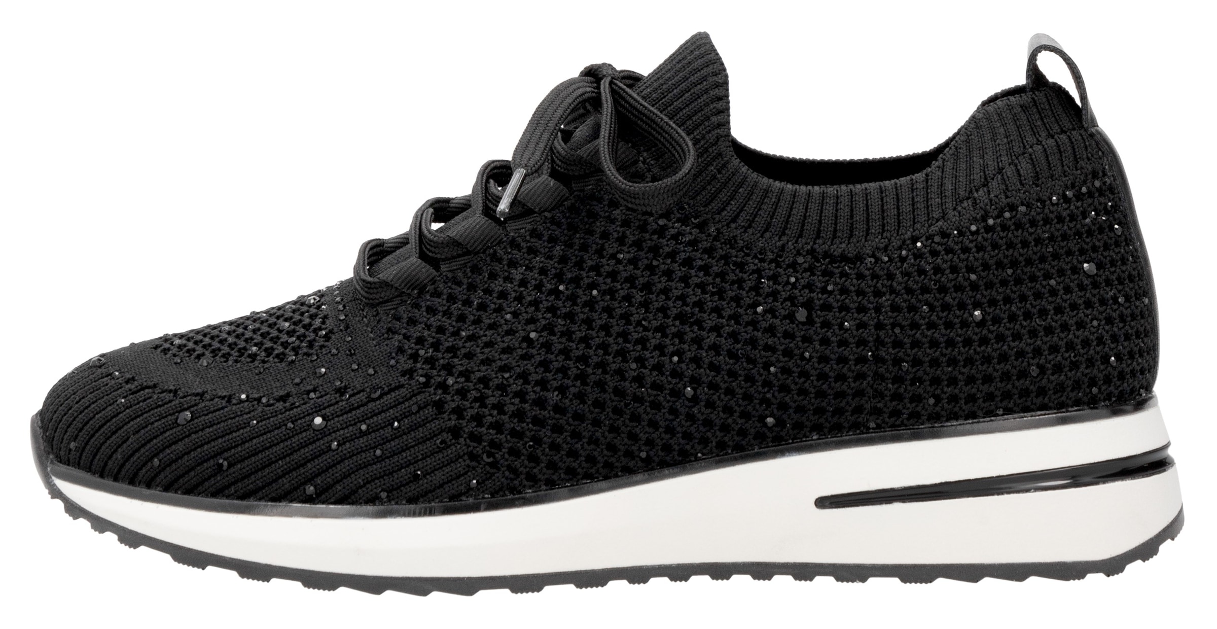 Remonte Slip-On Sneaker, Freizeitschuh, Halbschuh, Slipper mit kleinen Strass-Steinchen