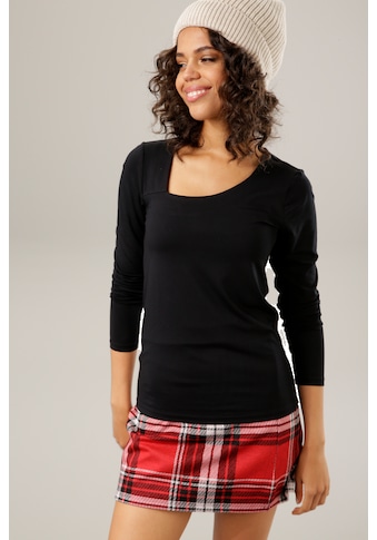 Aniston CASUAL Marškinėliai ilgomis rankovėmis su asi...