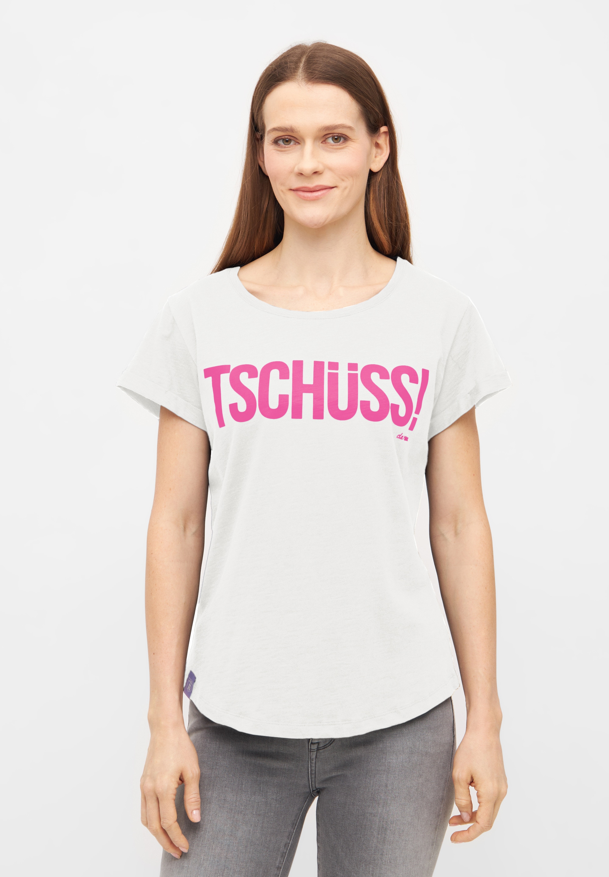 T-Shirt »Tschüss«, Schriftzug, Nachhaltig, Organic Cotton