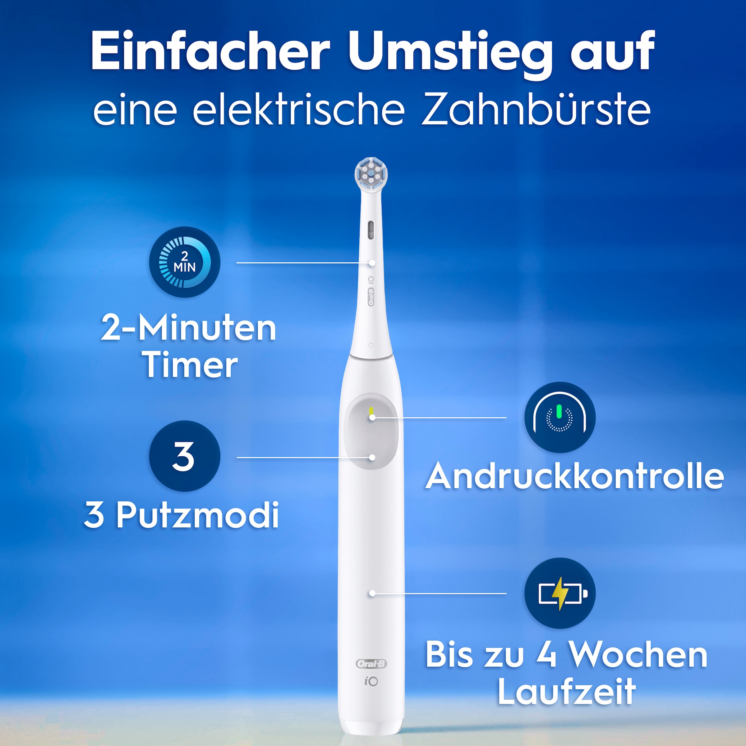 Oral-B Elektrische Zahnbürste »iO Series 2« 1 Stk. Aufsteckbürsten für die ultimative Reinigung