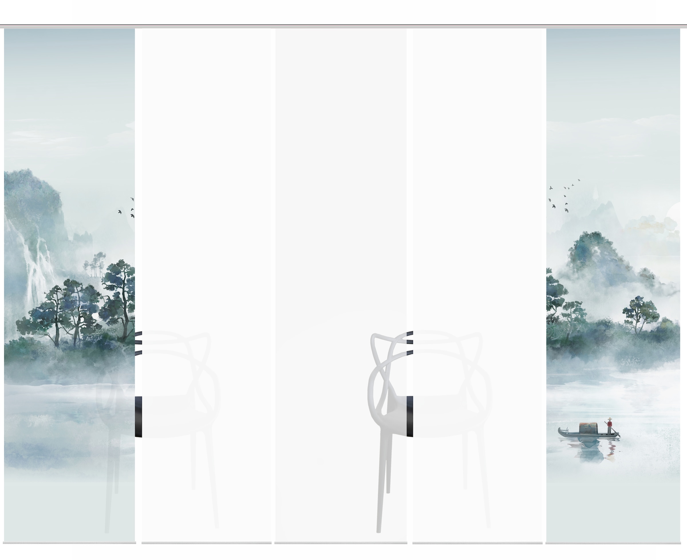 HOME WOHNIDEEN Schiebegardine "VITNAM" Paneelwagen 5 Stk. tlg. Schiebewand günstig online kaufen