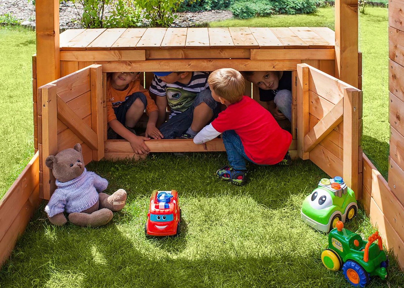 FUNGOO Spielturm »FORTRESS Toybox«, mit Schaukel & Rutsche