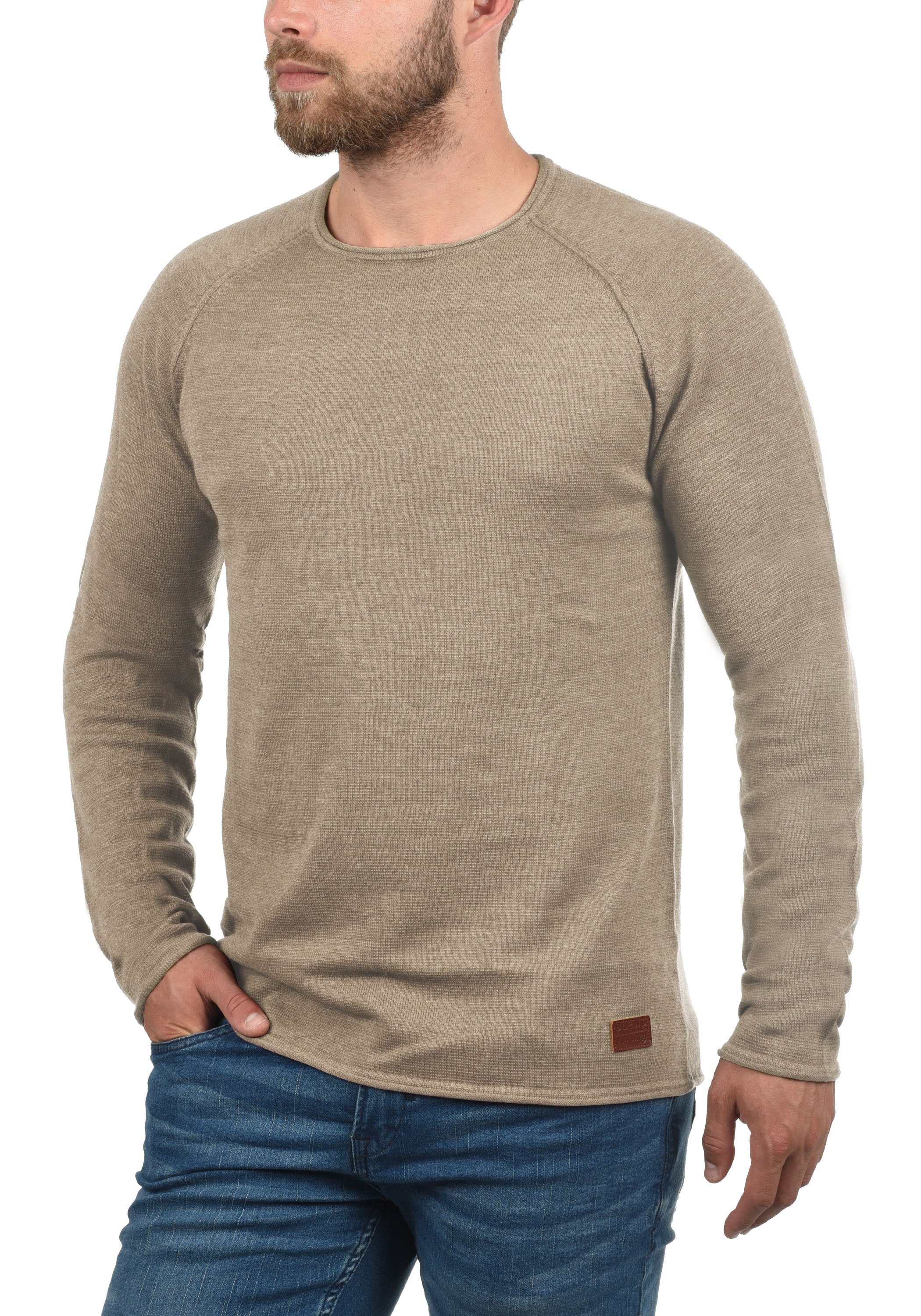 Blend Strickpullover "BHJohn" Strickpullover mit aufgerollten Säumen günstig online kaufen