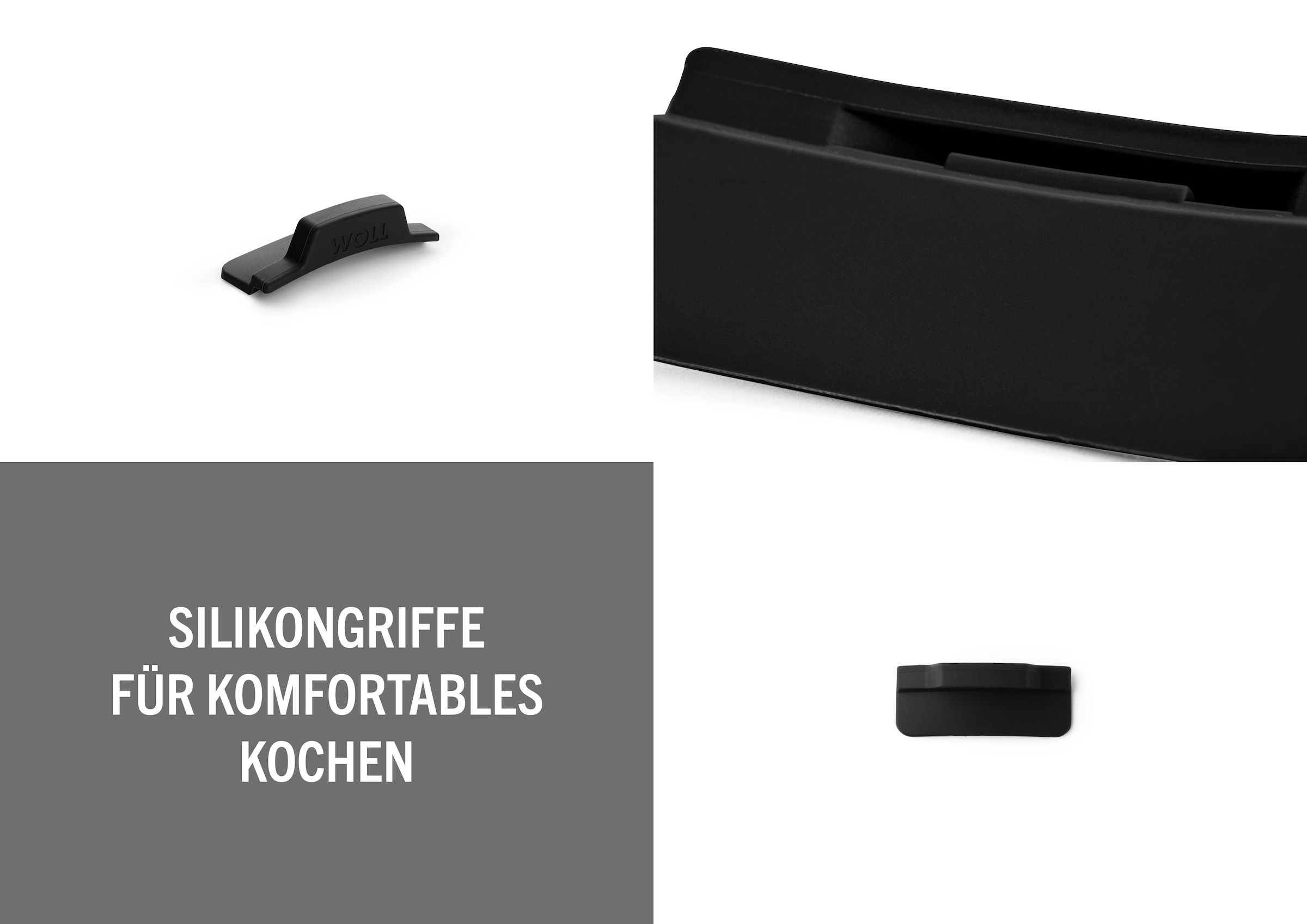 WOLL »WOLL Silikongriffe für runde Pfannen« 1 Stk. tlg. Spülmaschinengeeignet, für Pfannen der Serien Diamond Lite und Nowo