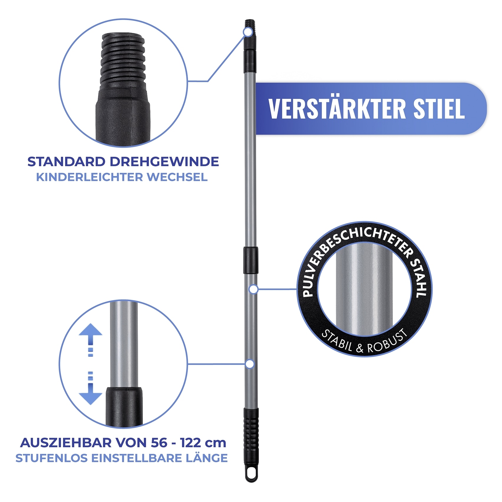 Maximex Kultivator »Gartenhacke und Kultivator 2in1« mit Teleskopstiel, rückenschonend, langlebiges Material