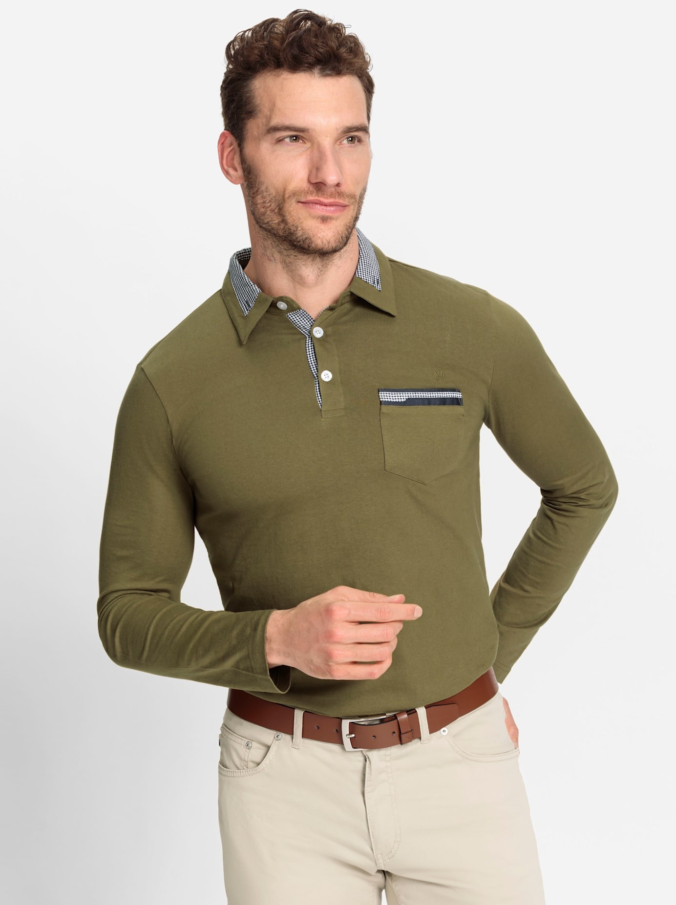 Marco Donati Poloshirt "Langarm-Shirt" 1 Stk. tlg. günstig online kaufen
