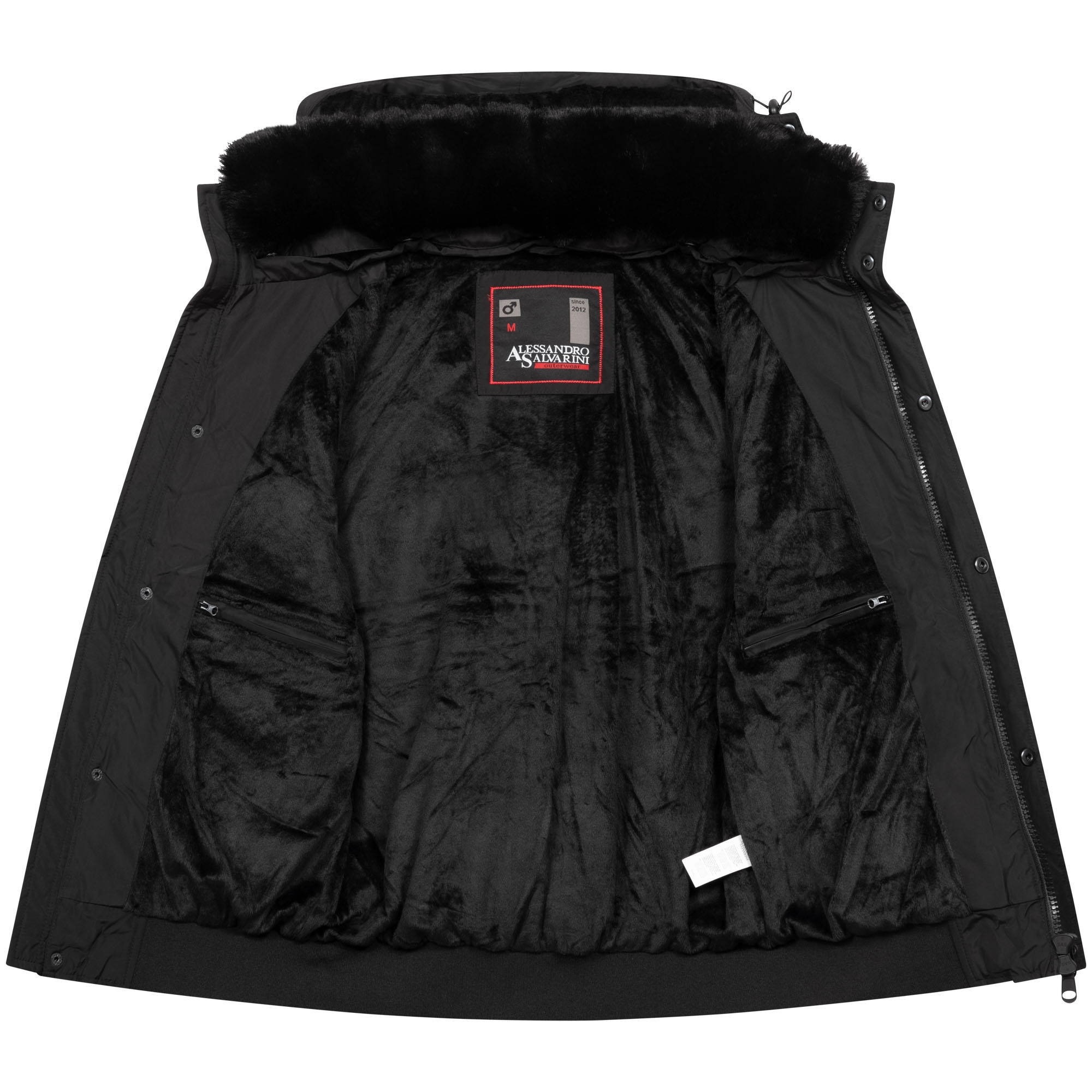 Alessandro Salvarini Winterjacke »ASLeonio« mit warmem Teddyfell und abnehmbarer Kapuze