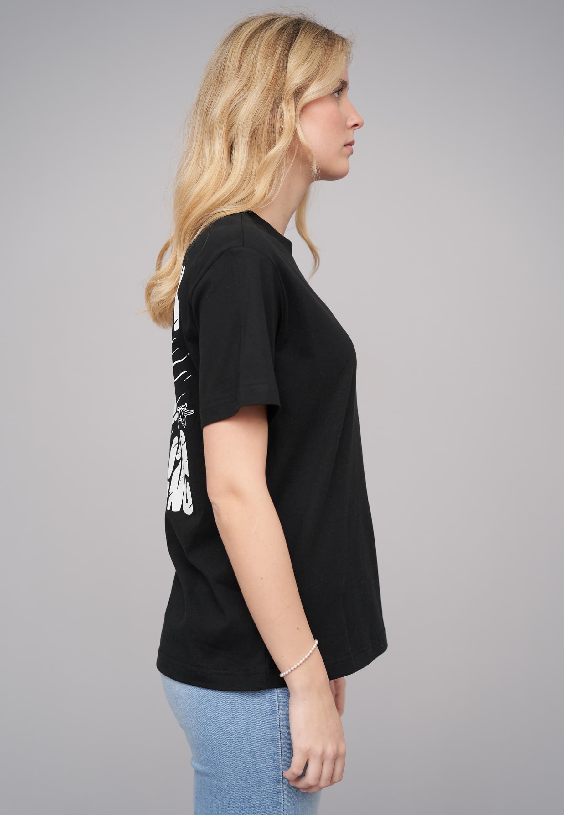 CLOUD 5IVE T-Shirt »CLOUD 5IVE Ladies 77 Ocean Black Tee«, (1 tlg.)
