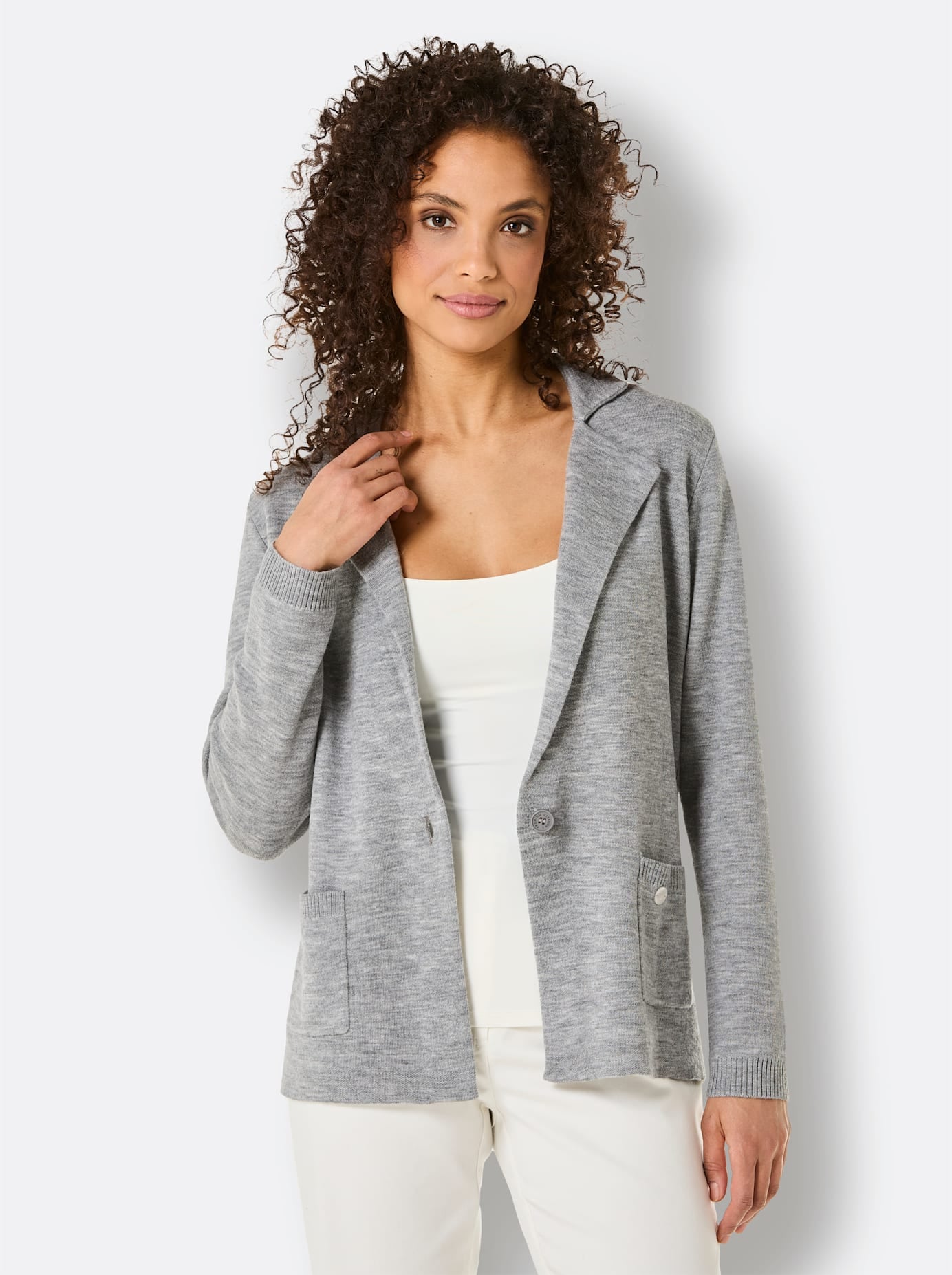 CREATION L PREMIUM Jacquardstrickjacke