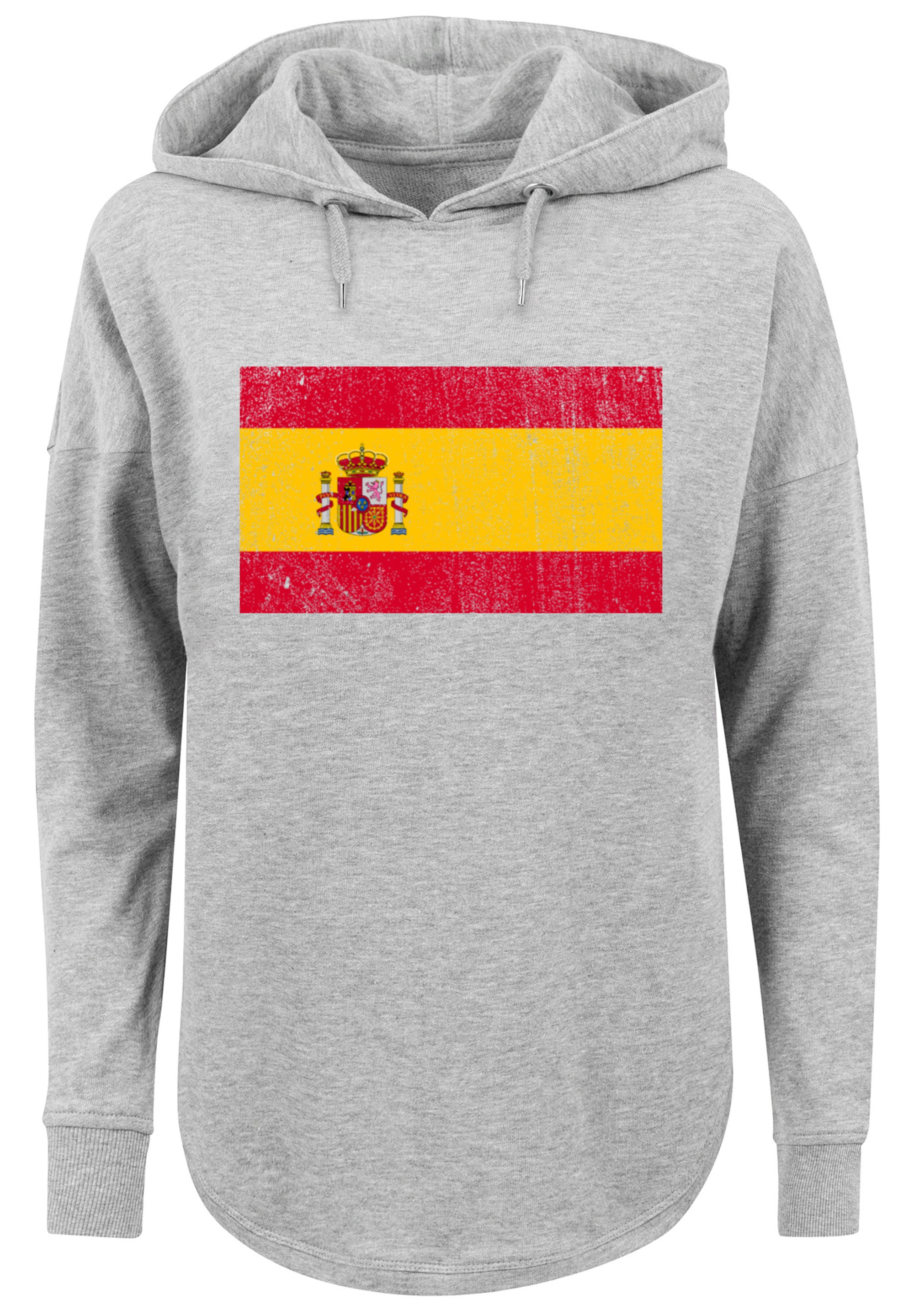 F4NT4STIC Kapuzenpullover »Spain Spanien Flagge distressed«, Print