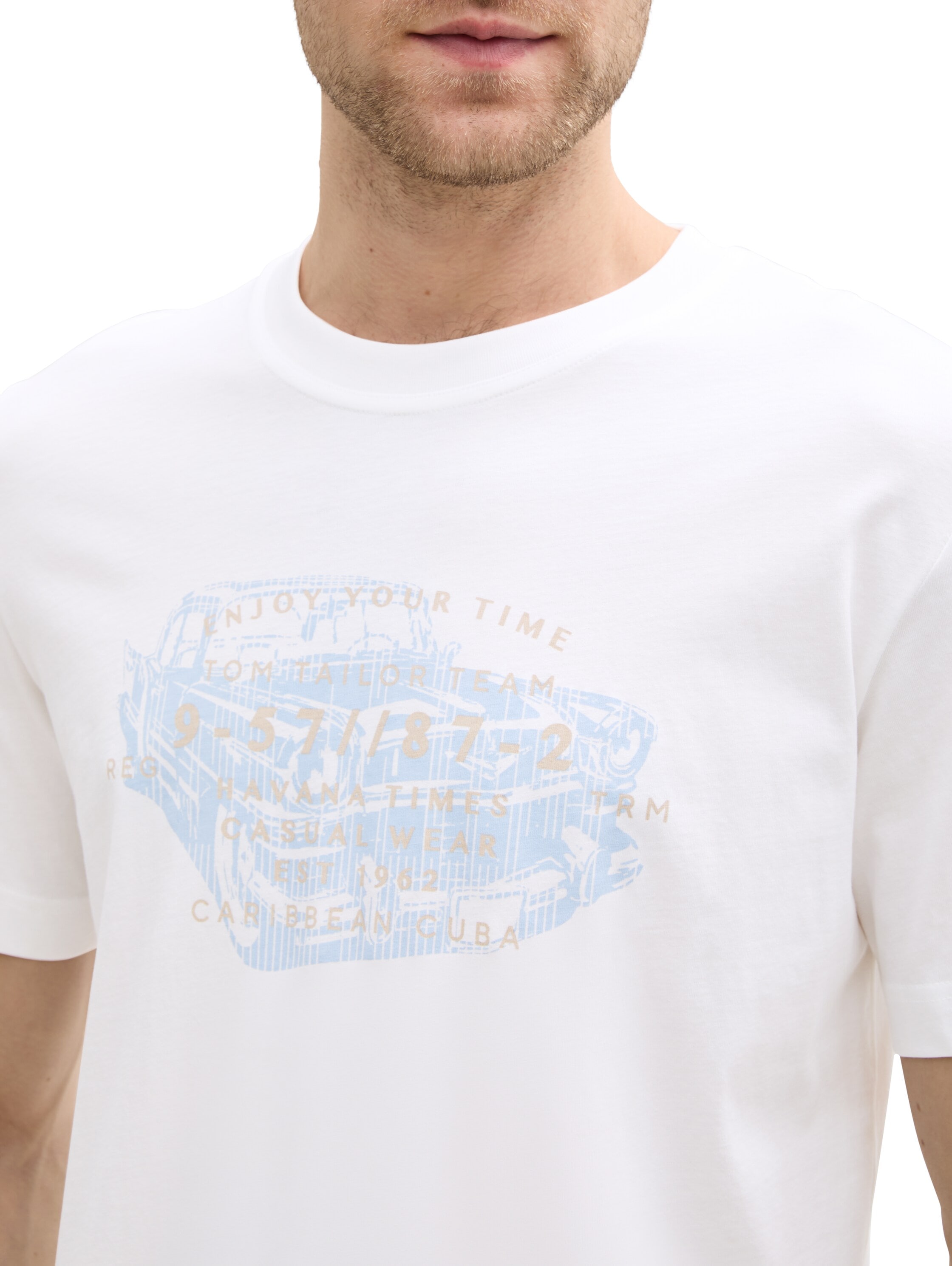 TOM TAILOR T-Shirt, (Packung, 2 tlg.), mit Frontprint