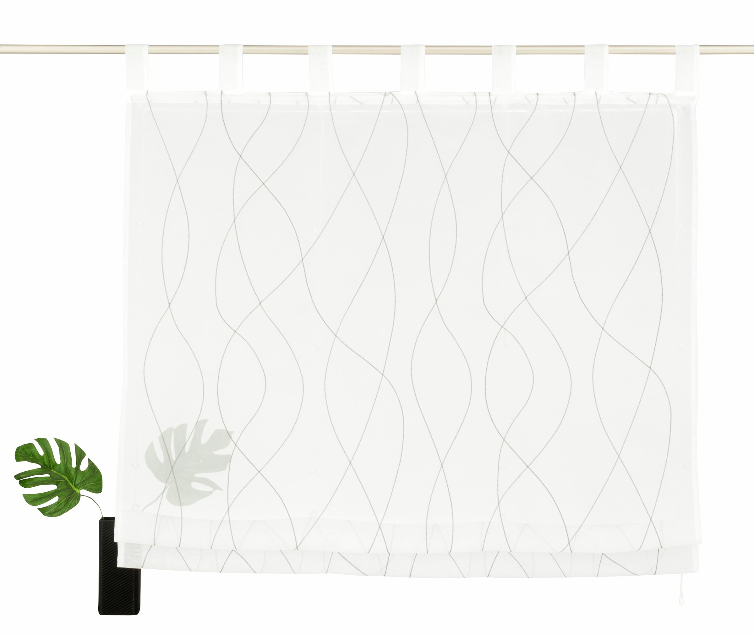 my home mit | Polyester Transparent, BAUR Raffrollo, Schlaufen, Voile