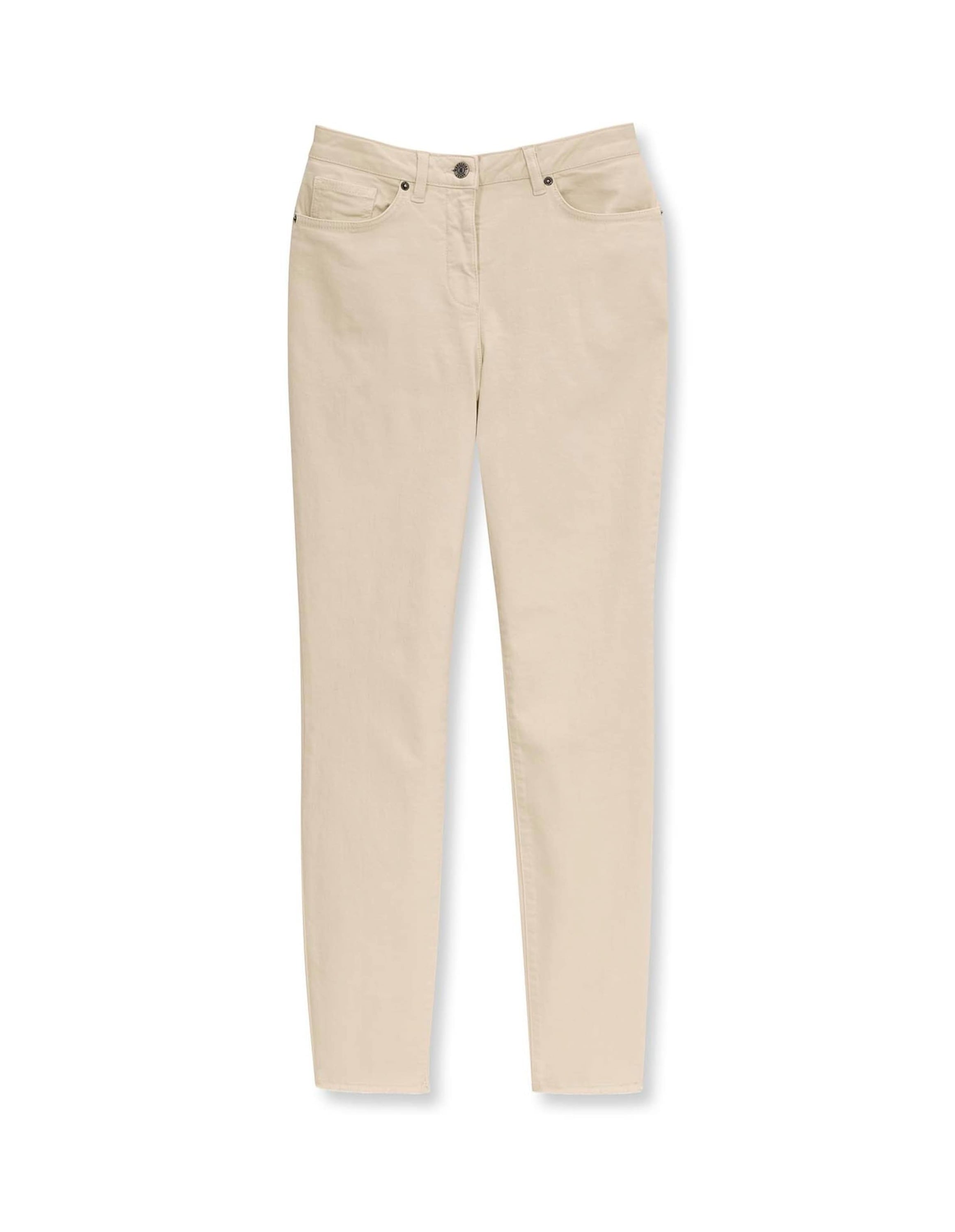 MADELEINE "Jeans Mid Waist Skinny-Hose mit Fransen" mit Fransensaum