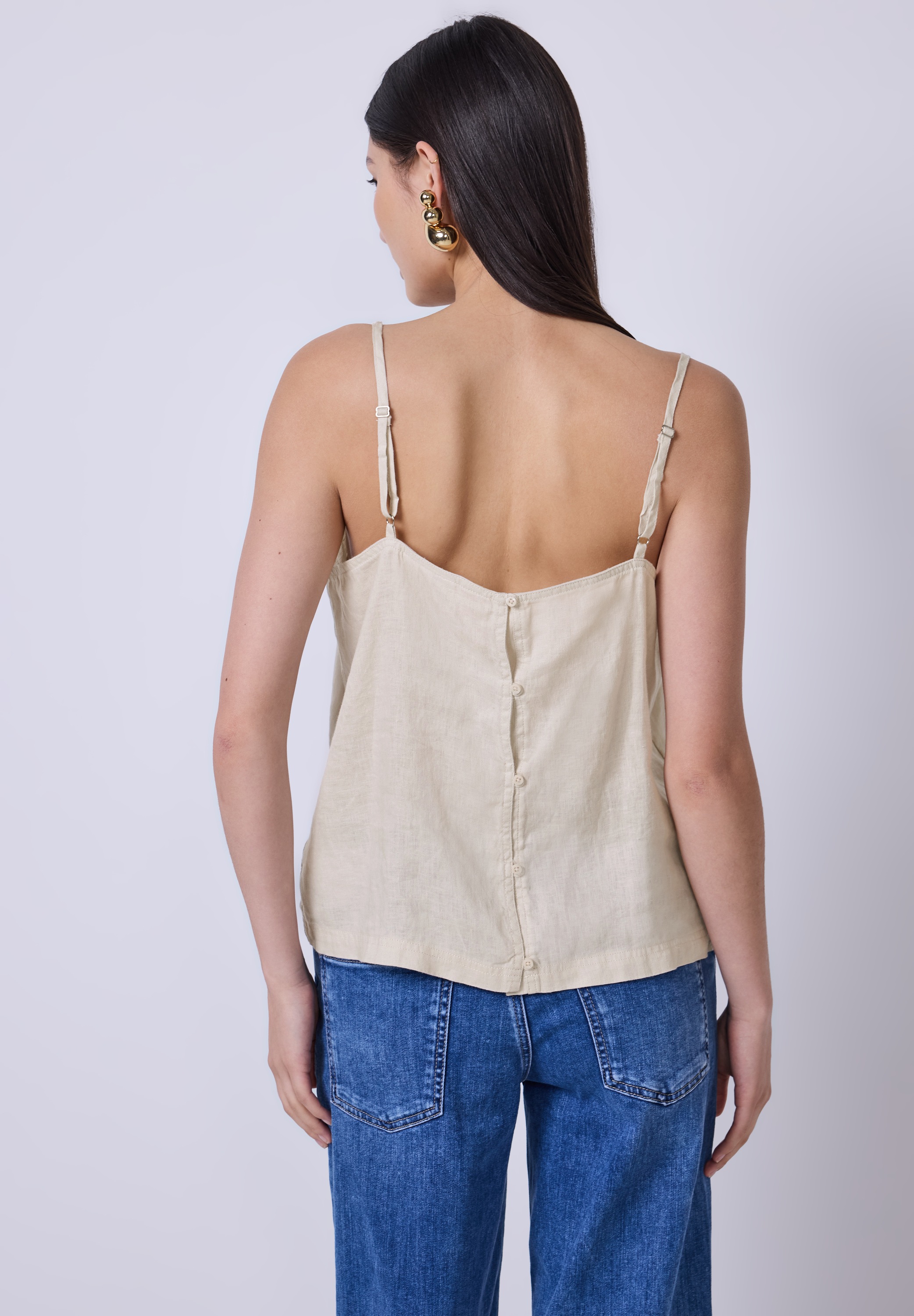 STREET ONE STUDIO Blusentop, aus Leinen