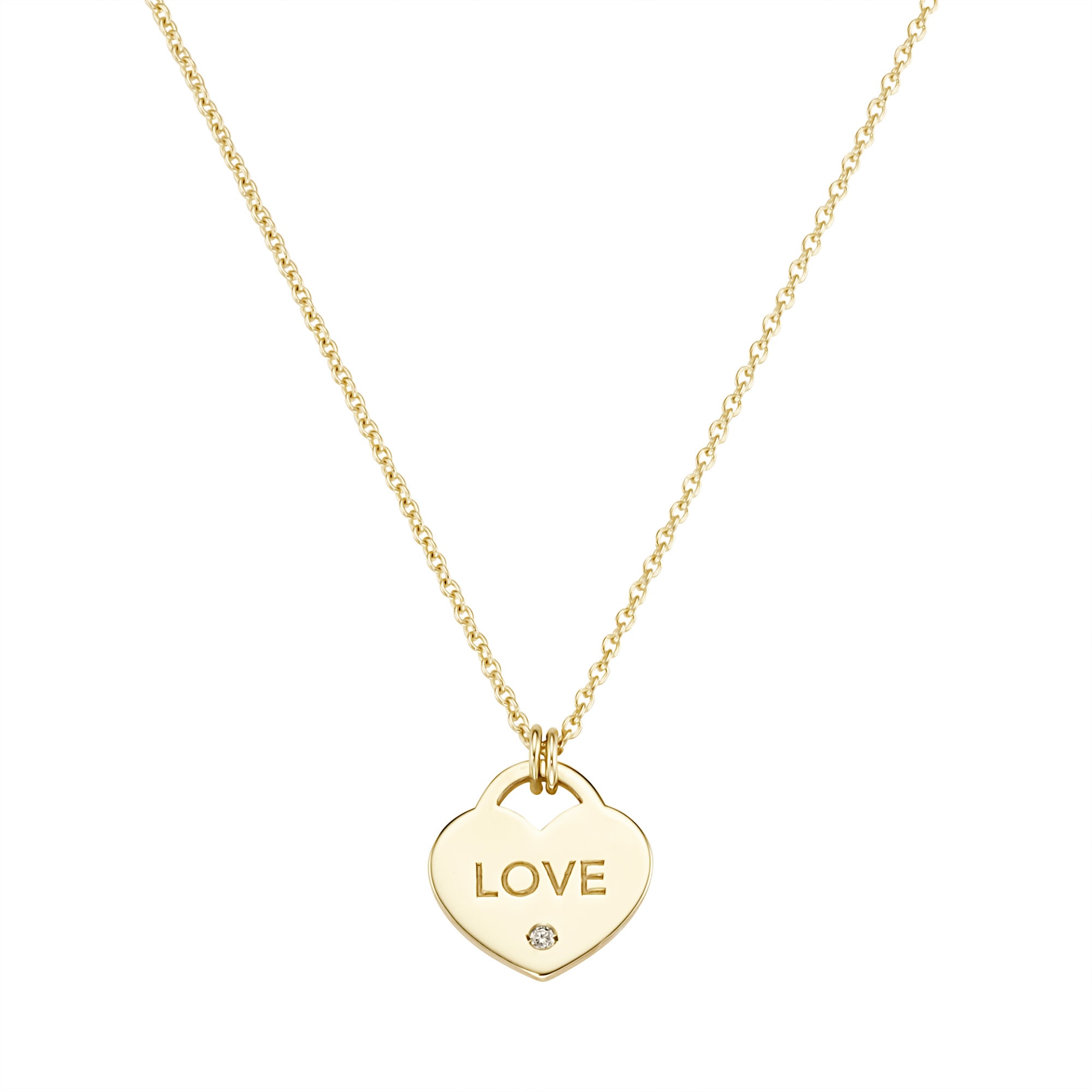 Luigi Merano Goldkette »mit Herz Love-Schrift, Gold 375«