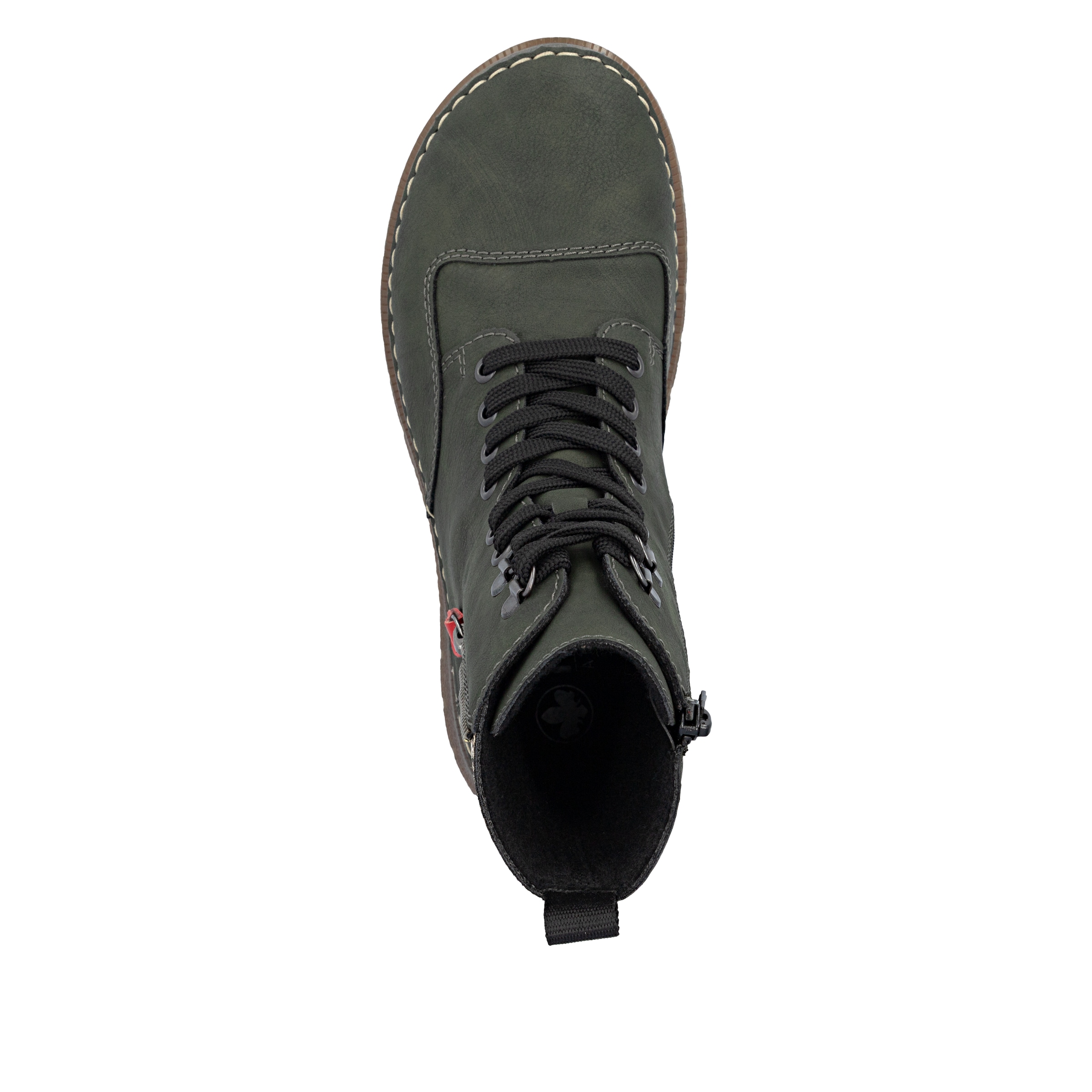 Rieker Schnürboots  Herbstboots, Schnürstiefelette mit Zier-Reißverschluss am Schaft