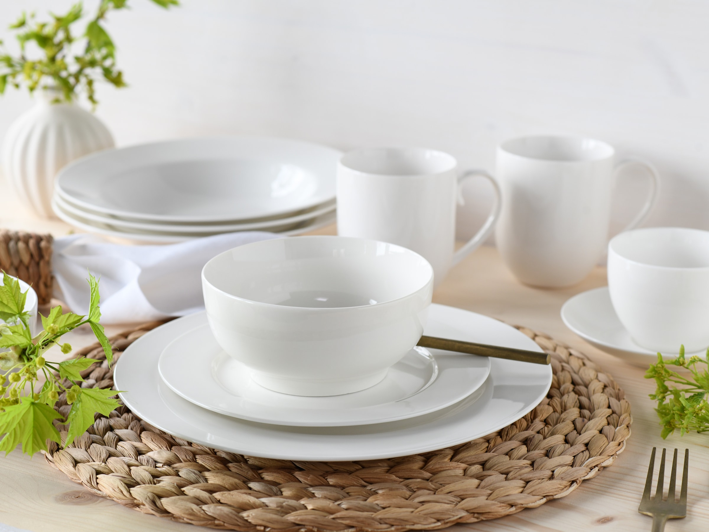 CreaTable Kombiservice »Fleur Royal, Kombi-Service 42-tlg«, (Set, 42 tlg.), Traditionelle Fahnenform