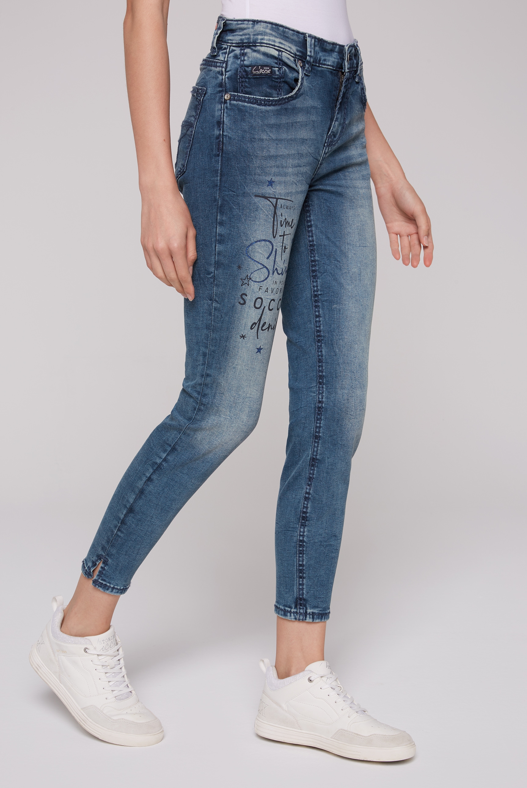 SOCCX Slim-fit-Jeans, mit verkürztem Bein kaufen online | BAUR