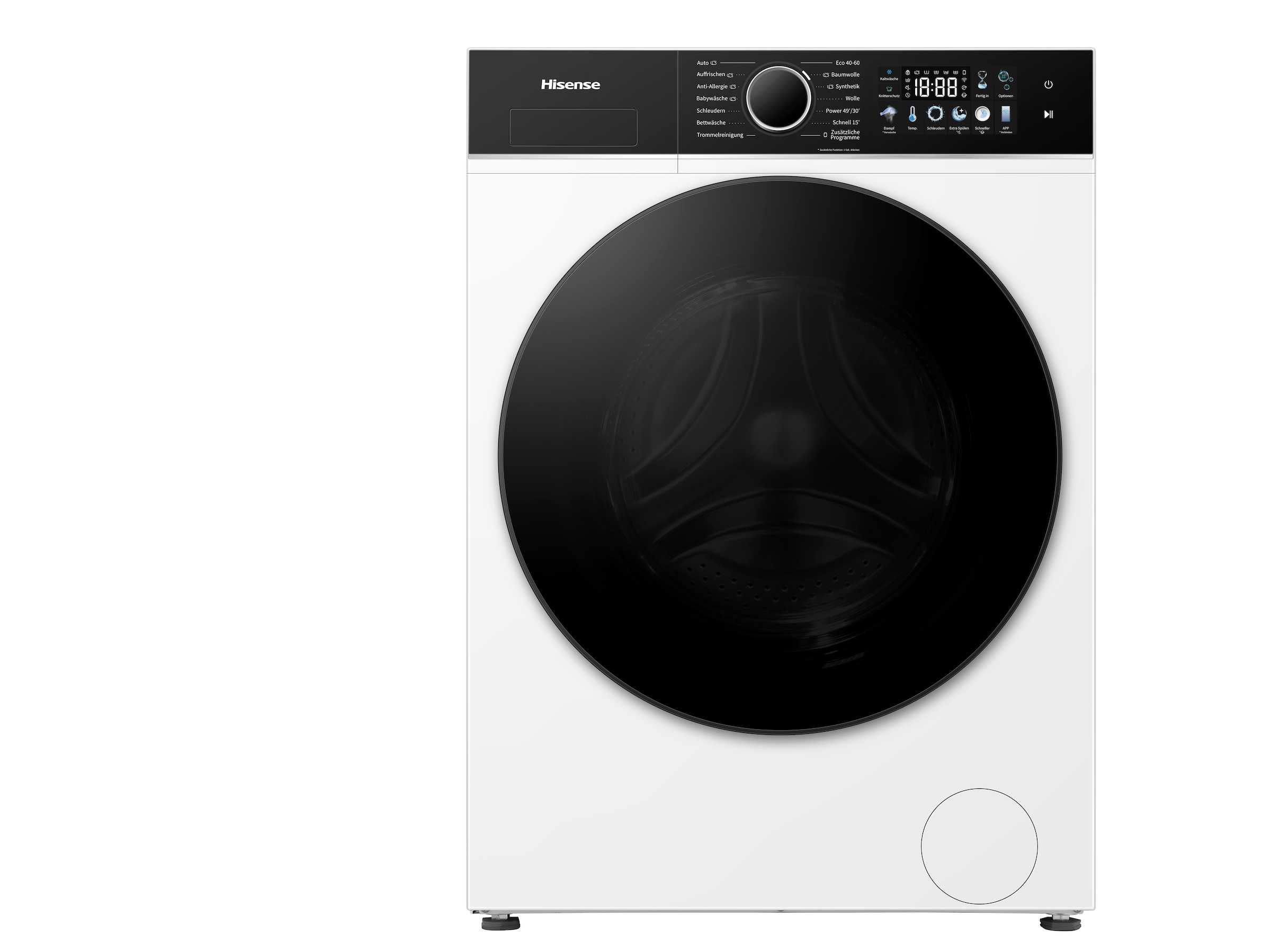 Hisense Waschmaschine 3i »WF3I8043BWFAQ« 8 kg 1400 U/min Farbdisplay, Dampffunktion, Energie 30% besser als A